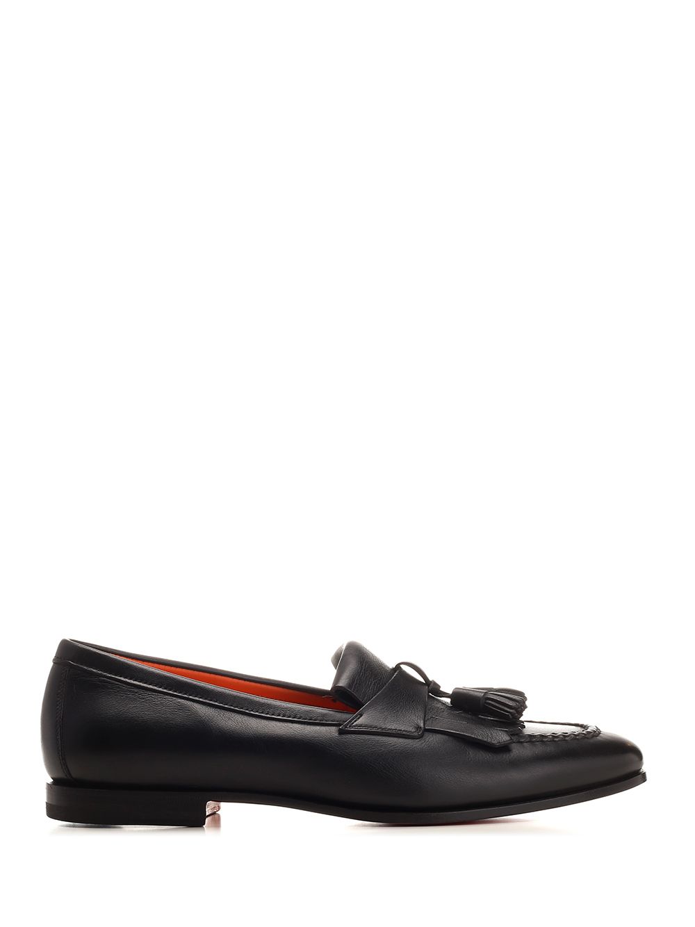Black penny loafer MCNC18731SA4BPOHN01POHN01 (Santoni / ローファー ) | Santoni (サントーニ)