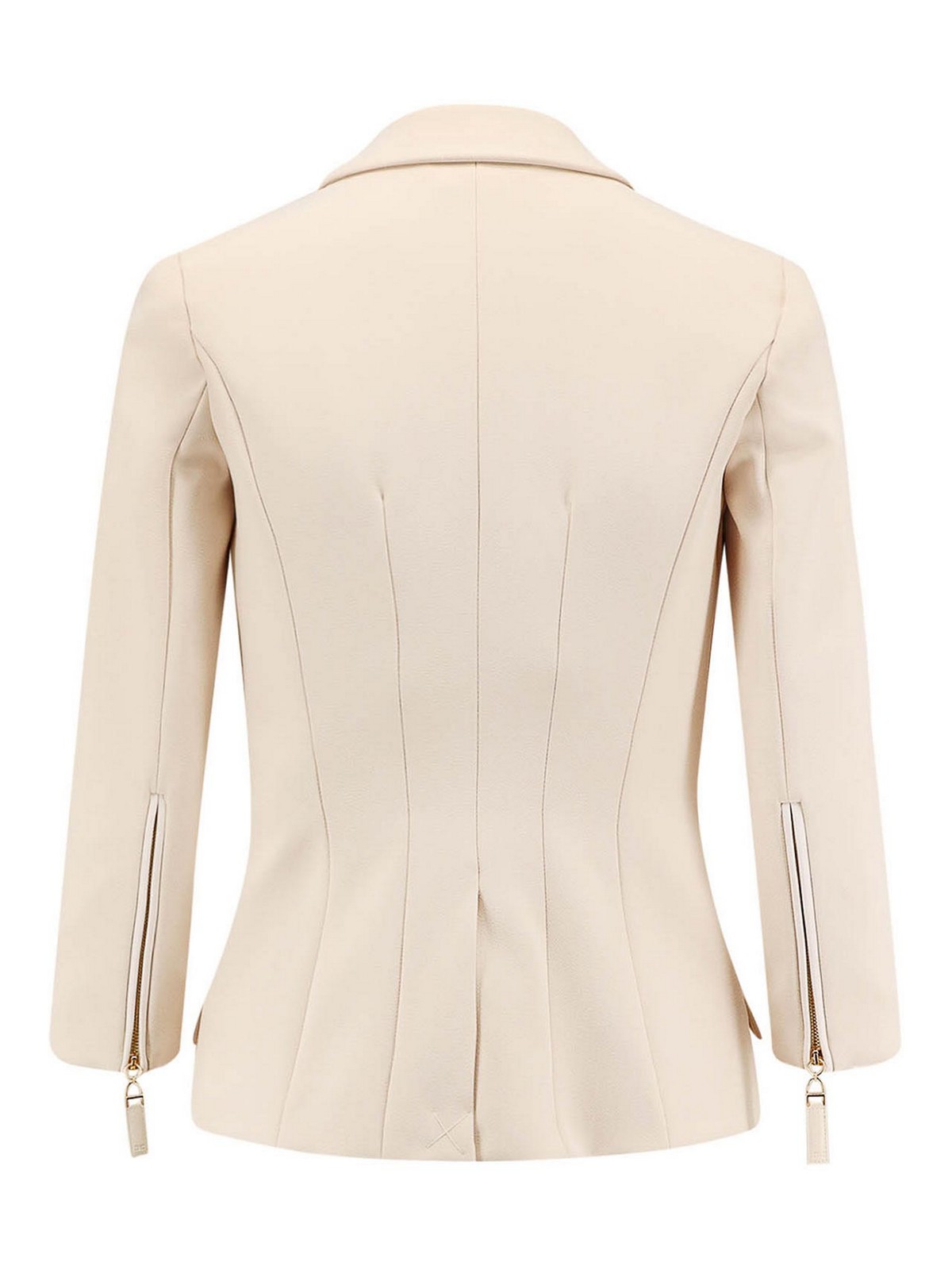 Fitted blazer with logoed buttons GI17456E2DZ9 (Elisabetta Franchi / ブレザー・ジャケット ) | Elisabetta Franchi (エリザベッタ フランキ)(1)