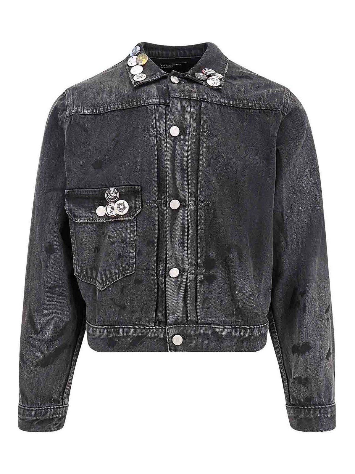Jeans jacket with disinset effect 030524CHARCORAL (ENFANTS RICHES DÉPRIMÉS / カジュアルジャケット ) | ENFANTS RICHES DÉPRIMÉS (アンファン リッシュ デプリメ)