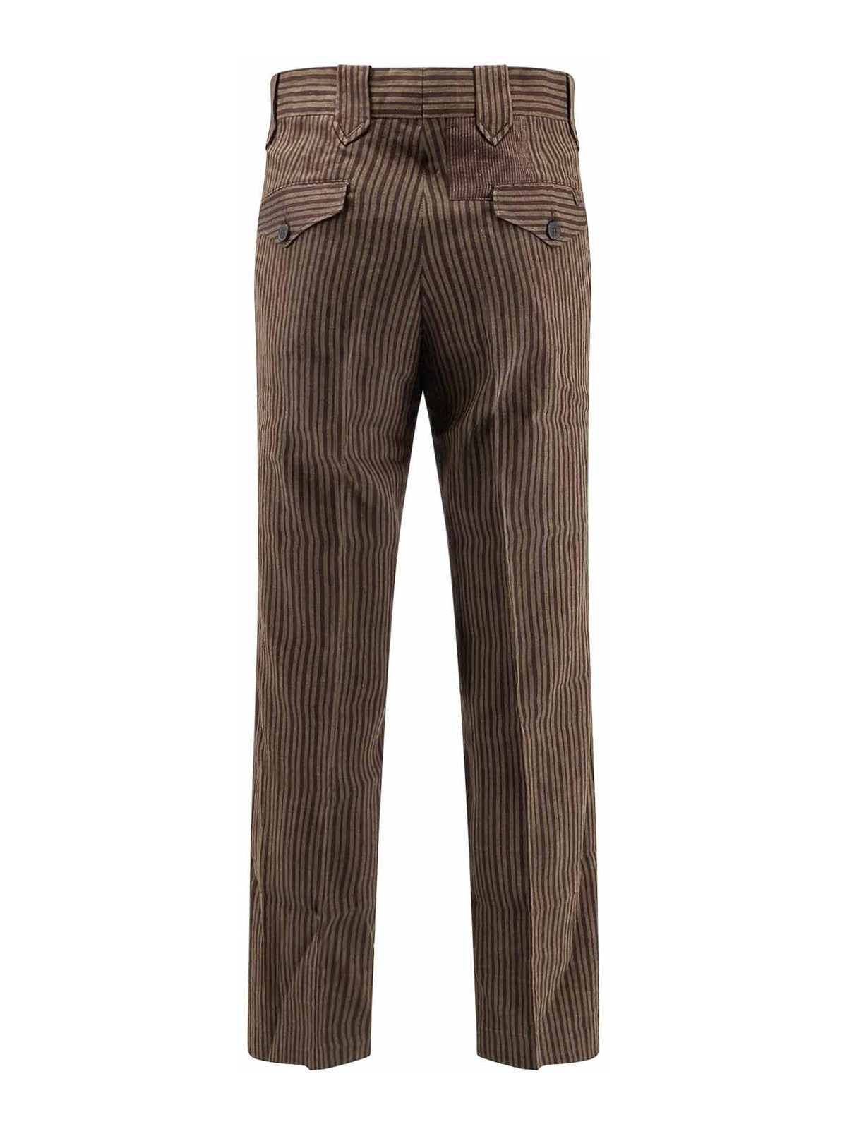 Linen mixed trousers with striped motif 060287RED (ENFANTS RICHES DÉPRIMÉS / パンツ ) | ENFANTS RICHES DÉPRIMÉS (アンファン リッシュ デプリメ)(1)