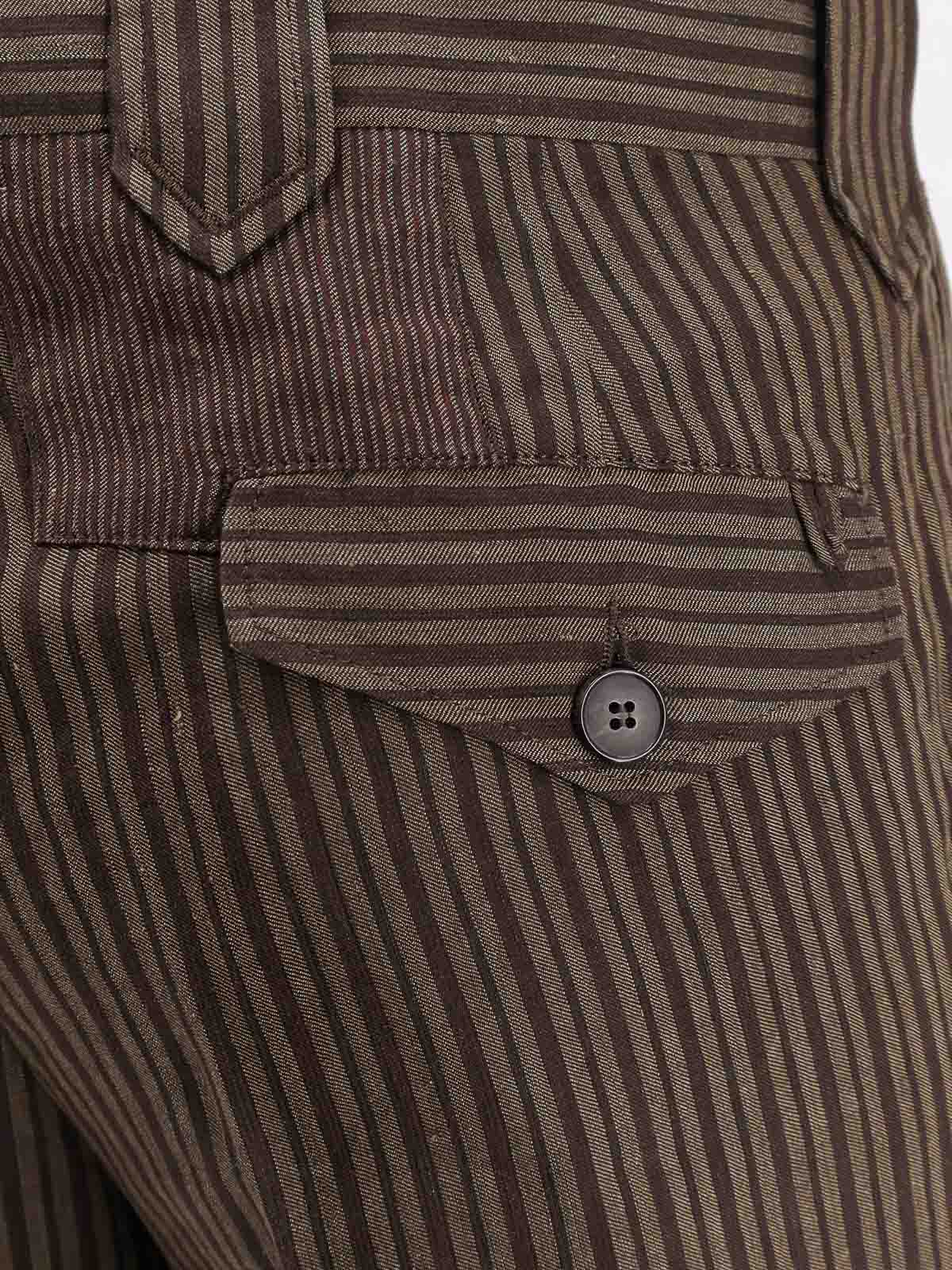 Linen mixed trousers with striped motif 060287RED (ENFANTS RICHES DÉPRIMÉS / パンツ ) | ENFANTS RICHES DÉPRIMÉS (アンファン リッシュ デプリメ)(2)