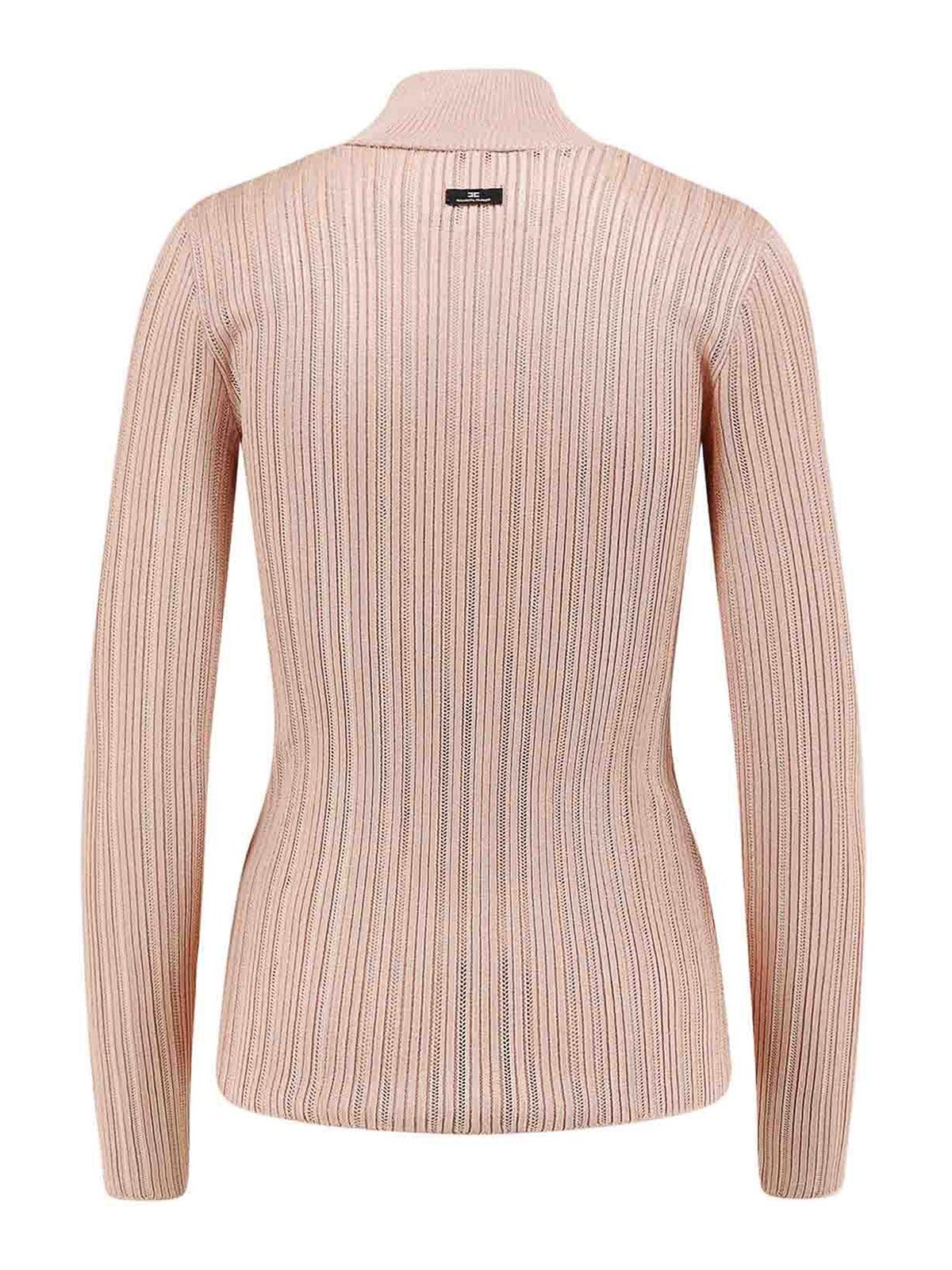 High neck shirt in metallic fabric MK17Q56E2EA1 (Elisabetta Franchi / ニット・セーター・カーディガン ) | Elisabetta Franchi (エリザベッタ フランキ)(1)