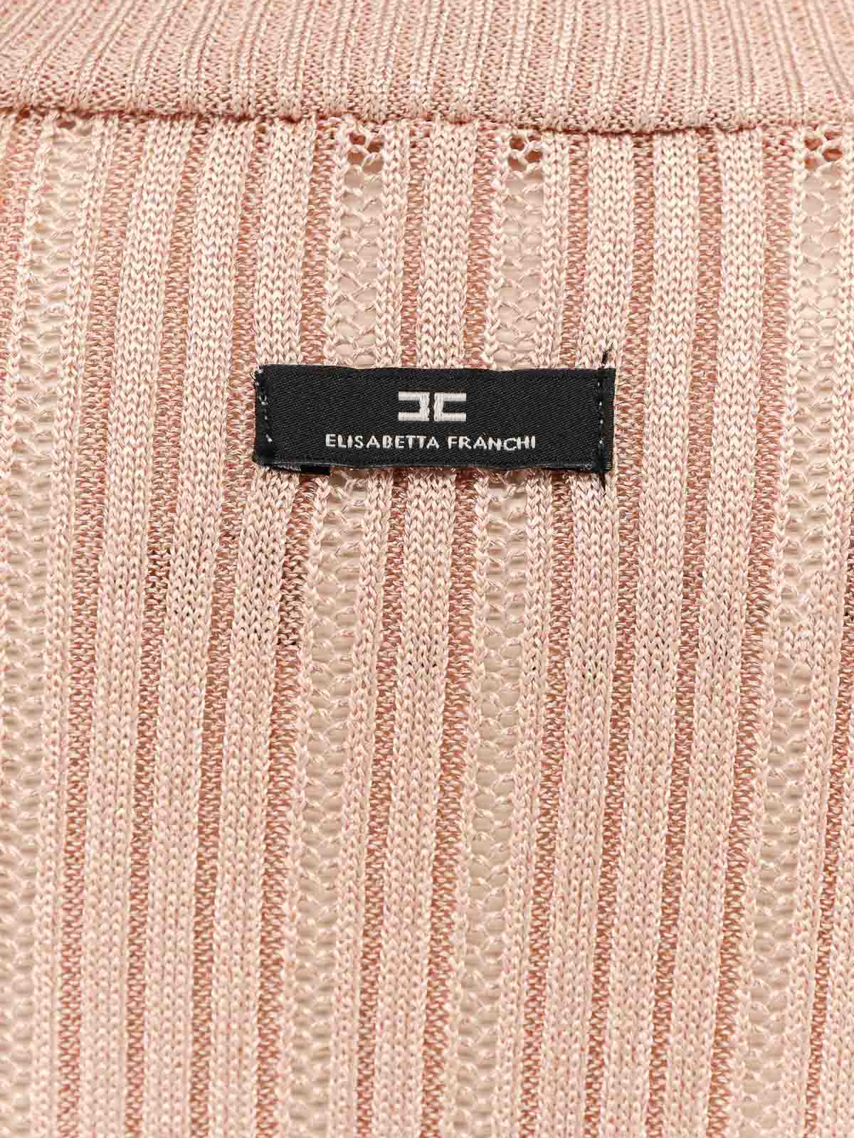 High neck shirt in metallic fabric MK17Q56E2EA1 (Elisabetta Franchi / ニット・セーター・カーディガン ) | Elisabetta Franchi (エリザベッタ フランキ)(2)