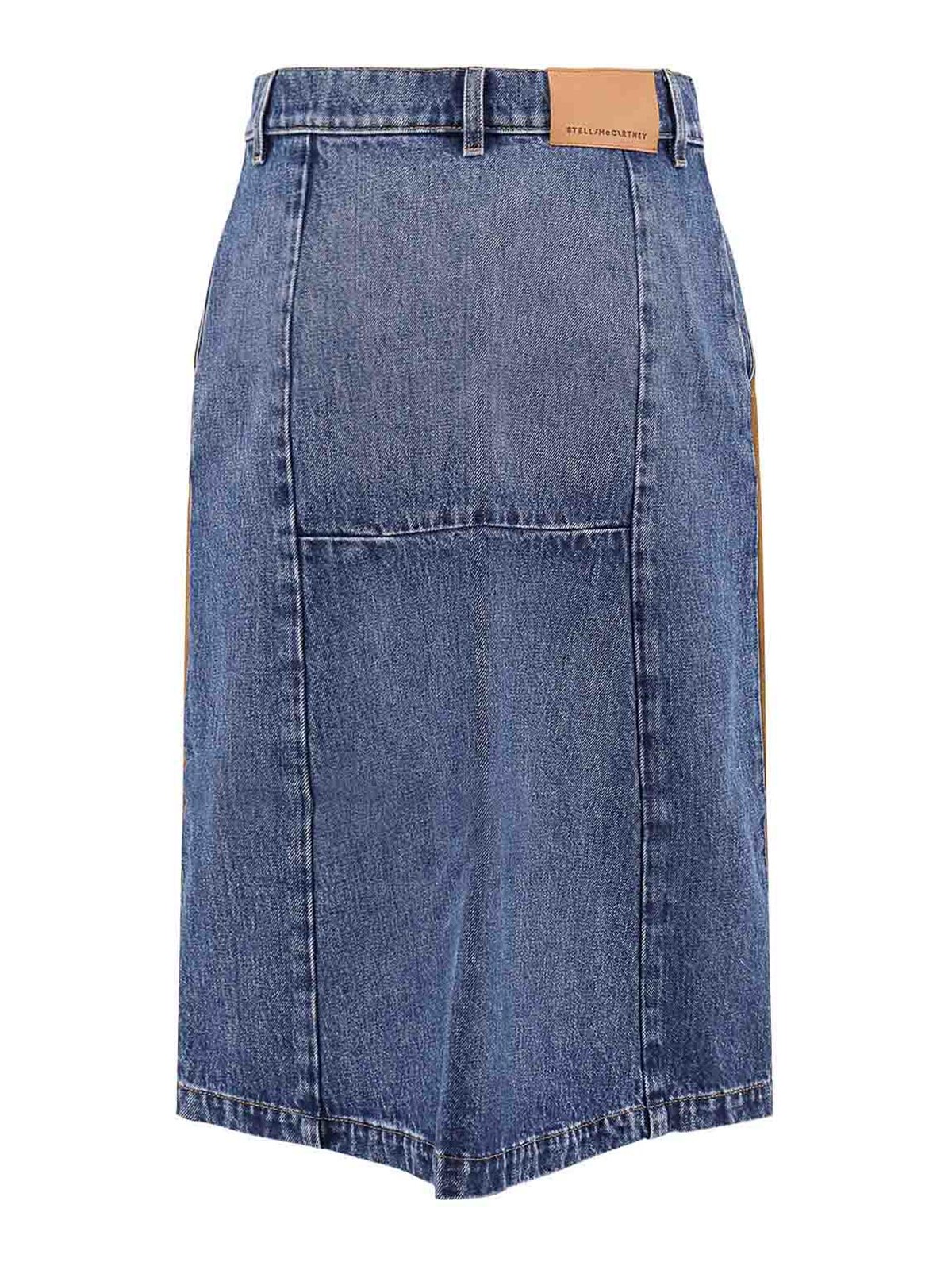 Denim skirt with suede inserts 6D04043SQH254090 (Stella McCartney / スカート ) | Stella McCartney (ステラ マッカートニー)(1)