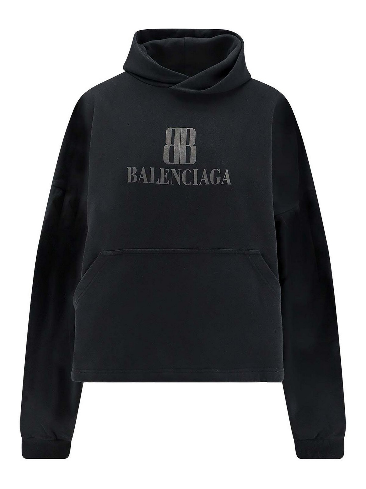 Felpa Cropped In Cotone 818433TSVO31083 (Balenciaga / スウェット・フーディー ) | Balenciaga (バレンシアガ)