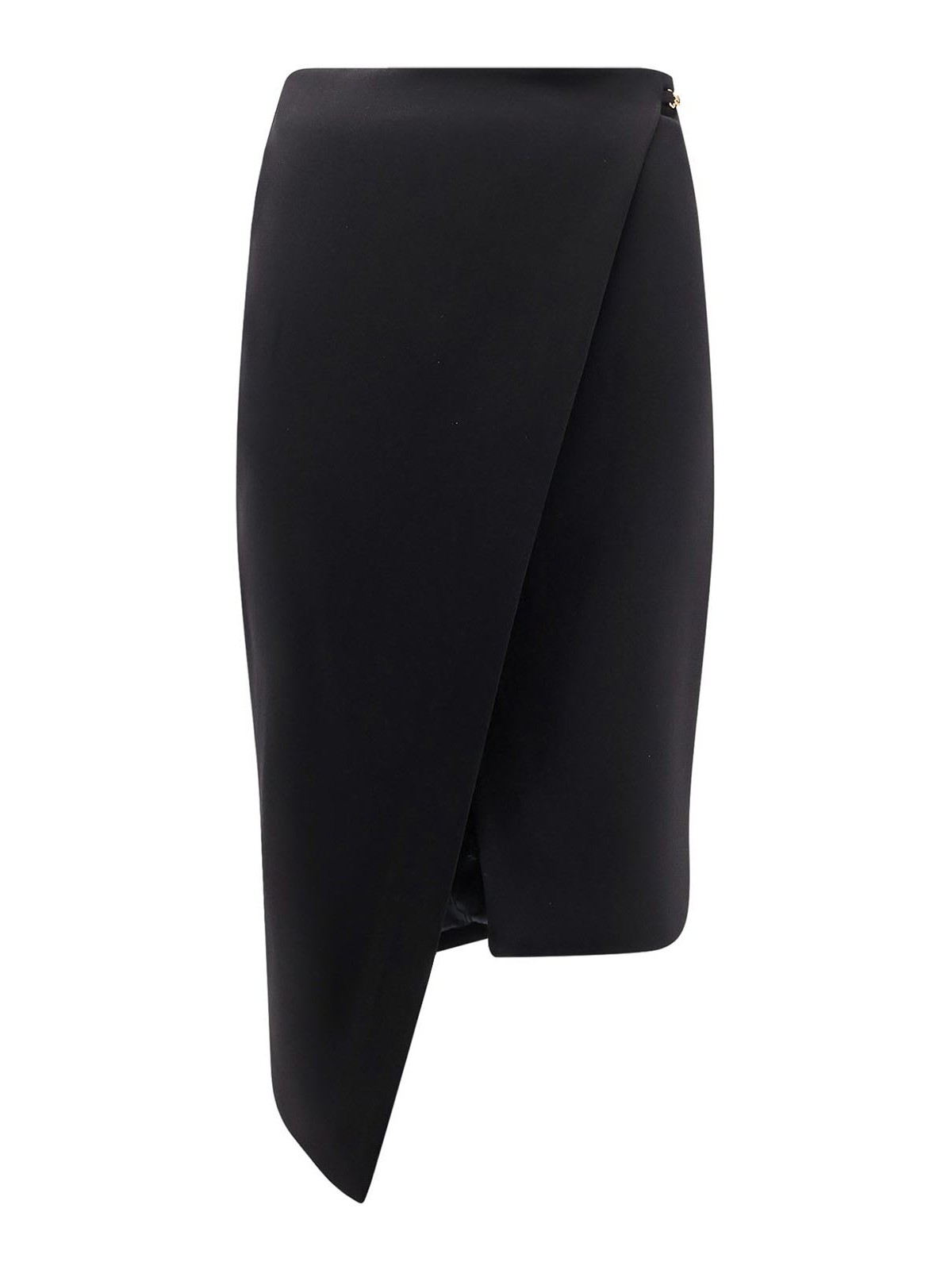 Asymmetrical skirt in viscose and wool GO13556E2110 (Elisabetta Franchi / スカート ) | Elisabetta Franchi (エリザベッタ フランキ)