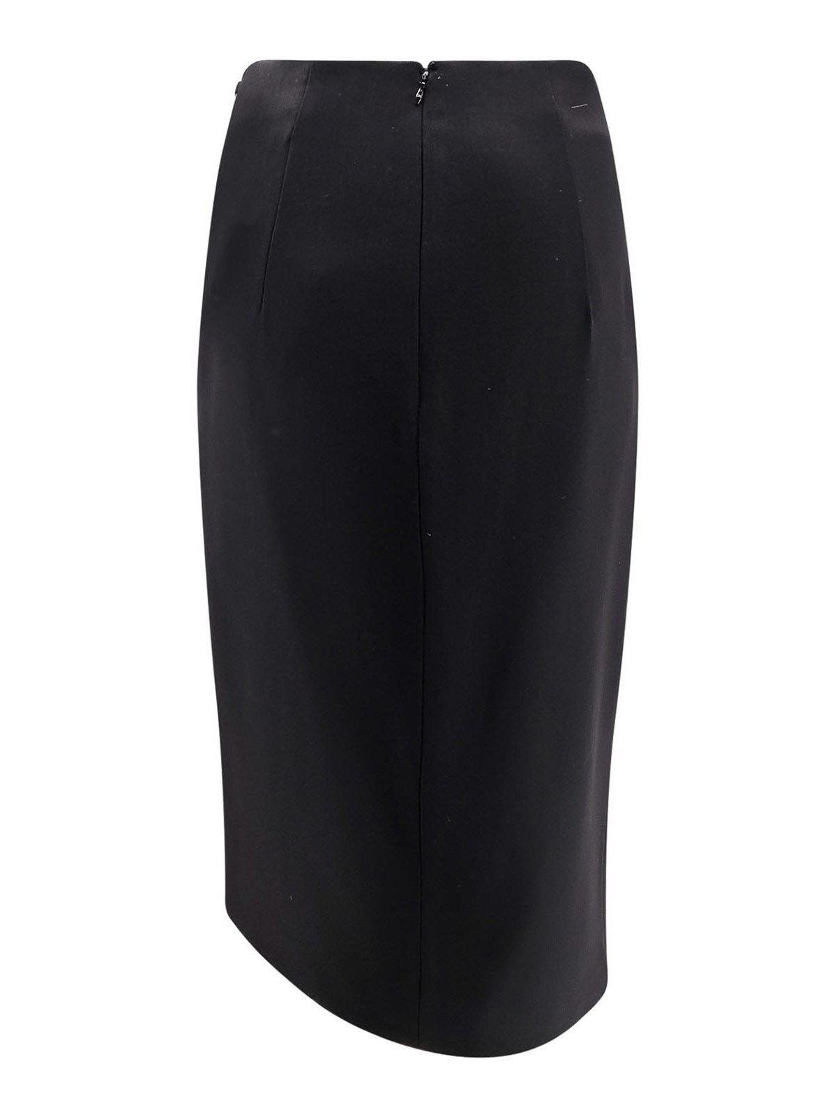 Asymmetrical skirt in viscose and wool GO13556E2110 (Elisabetta Franchi / スカート ) | Elisabetta Franchi (エリザベッタ フランキ)(1)