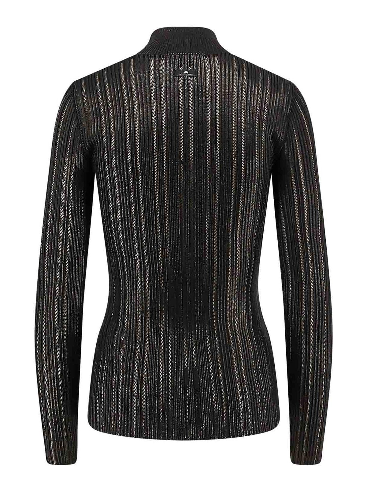 High neck shirt in metal fabric MK17Q56E2110 (Elisabetta Franchi / Tシャツ・カットソー ) | Elisabetta Franchi (エリザベッタ フランキ)(1)