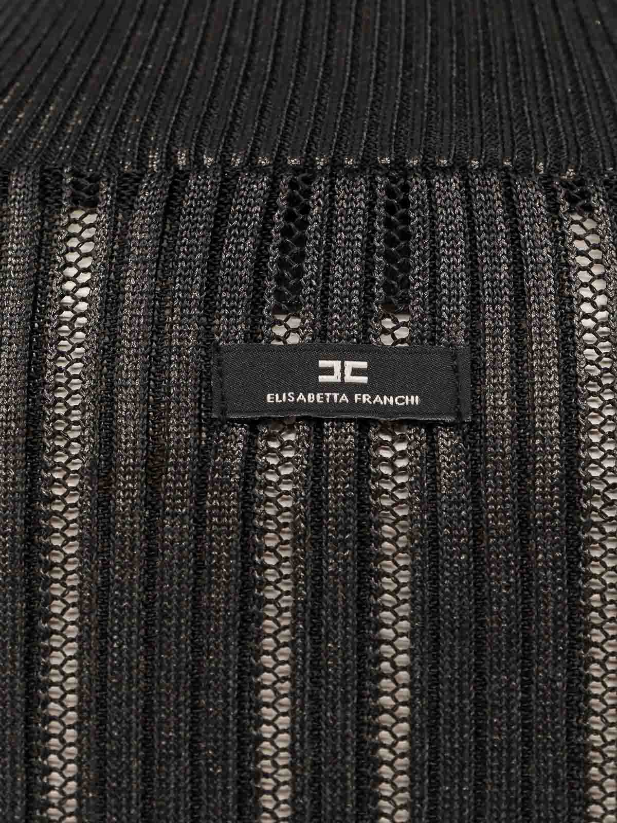 High neck shirt in metal fabric MK17Q56E2110 (Elisabetta Franchi / Tシャツ・カットソー ) | Elisabetta Franchi (エリザベッタ フランキ)(2)