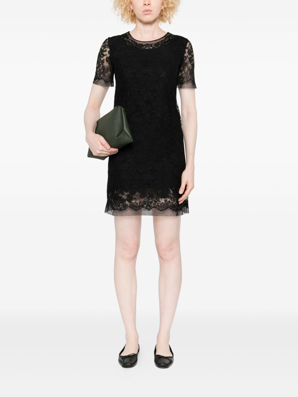 Ermanno Scervino Dresses Black D472Q354EQC95708 (ERMANNO SCERVINO / ワンピース・ドレス・オールインワン ) | ERMANNO SCERVINO (エルマンノ シェルヴィーノ)(1)