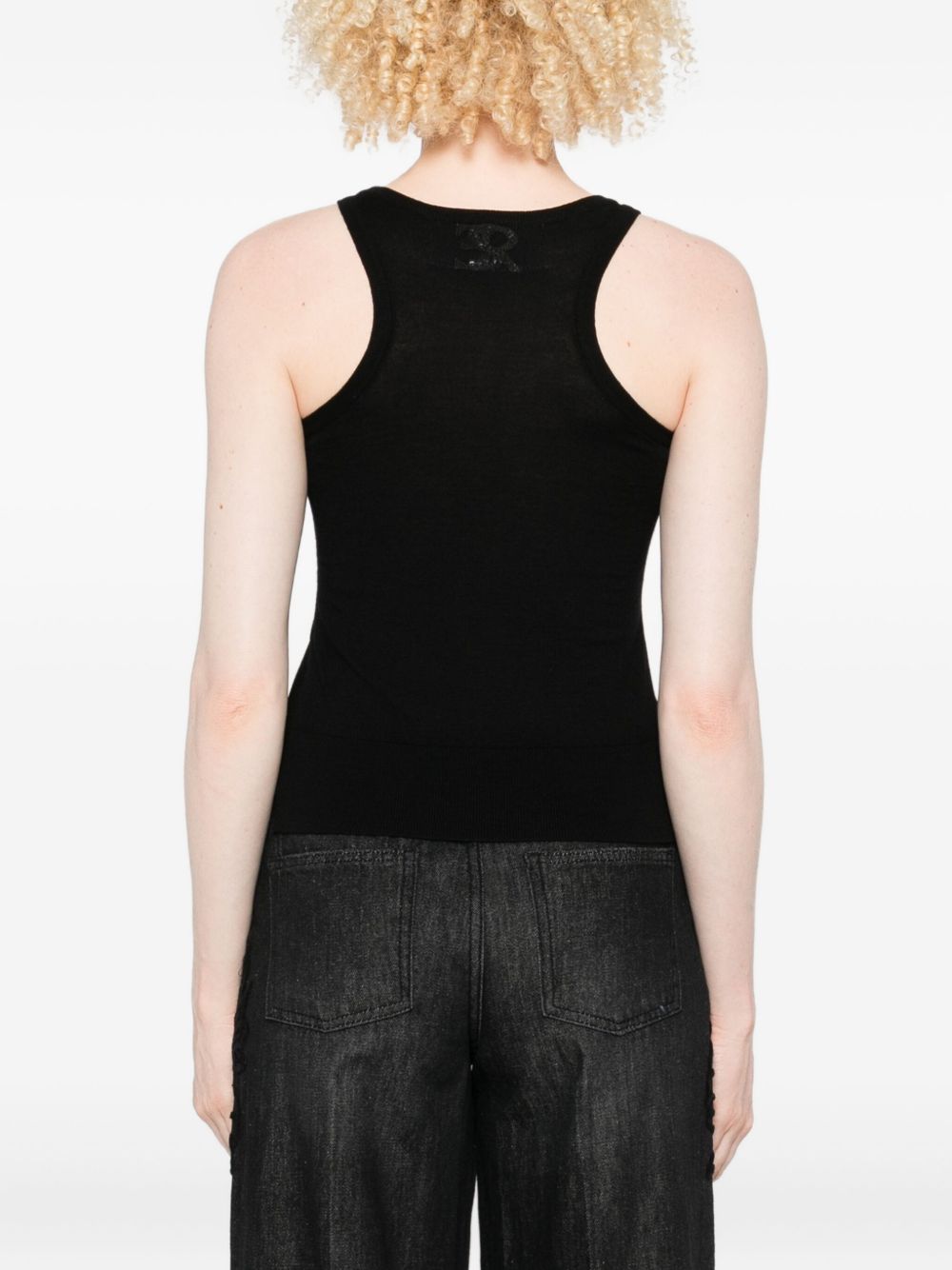 Ermanno Scervino Top Black D475L325APATL95708 (ERMANNO SCERVINO / タンクトップ・キャミソール ) | ERMANNO SCERVINO (エルマンノ シェルヴィーノ)(4)