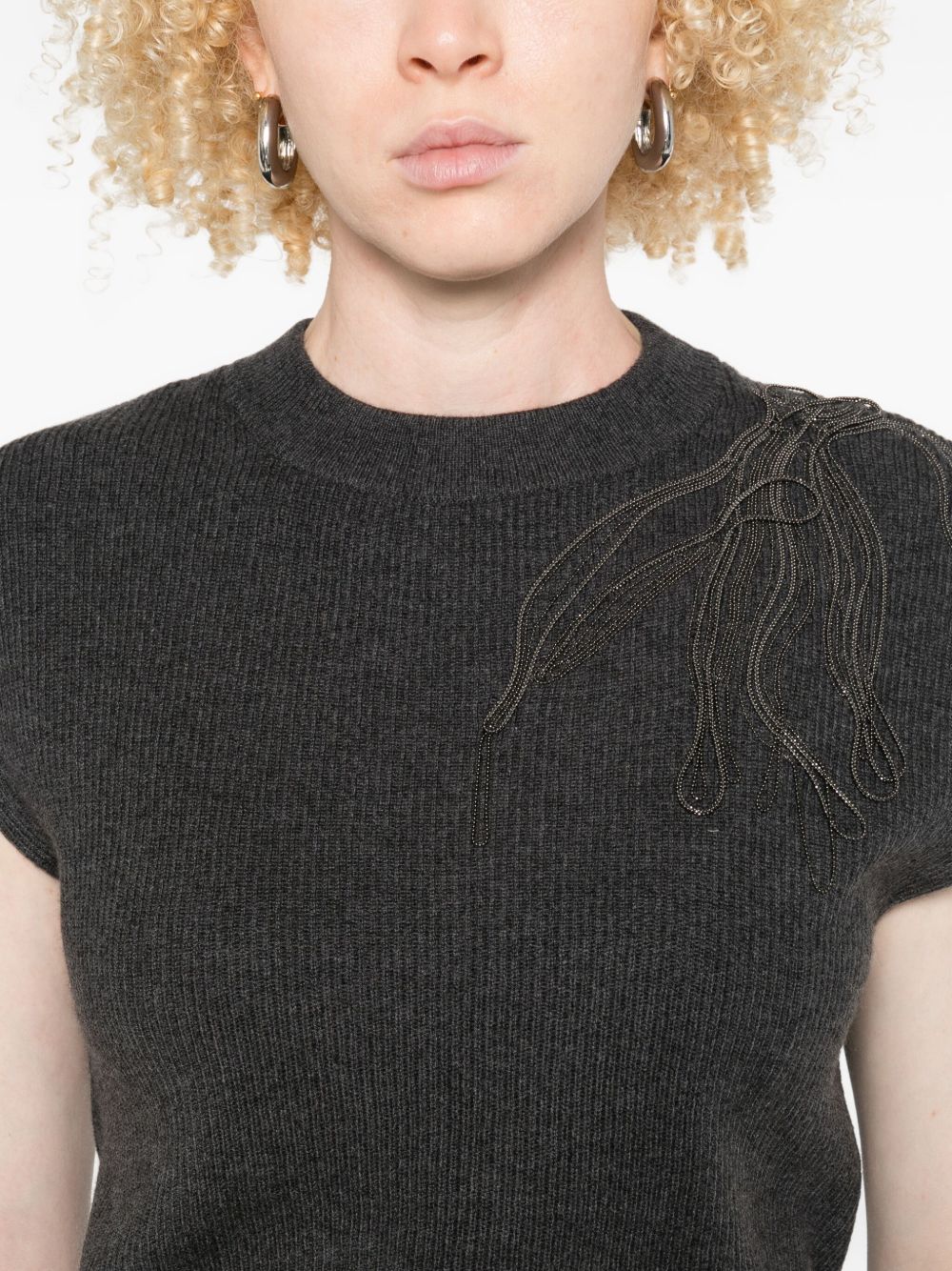 Brunello Cucinelli Top Black M12218910C2803 (Brunello Cucinelli / タンクトップ・キャミソール ) | Brunello Cucinelli (ブルネロ・クチネリ)(4)