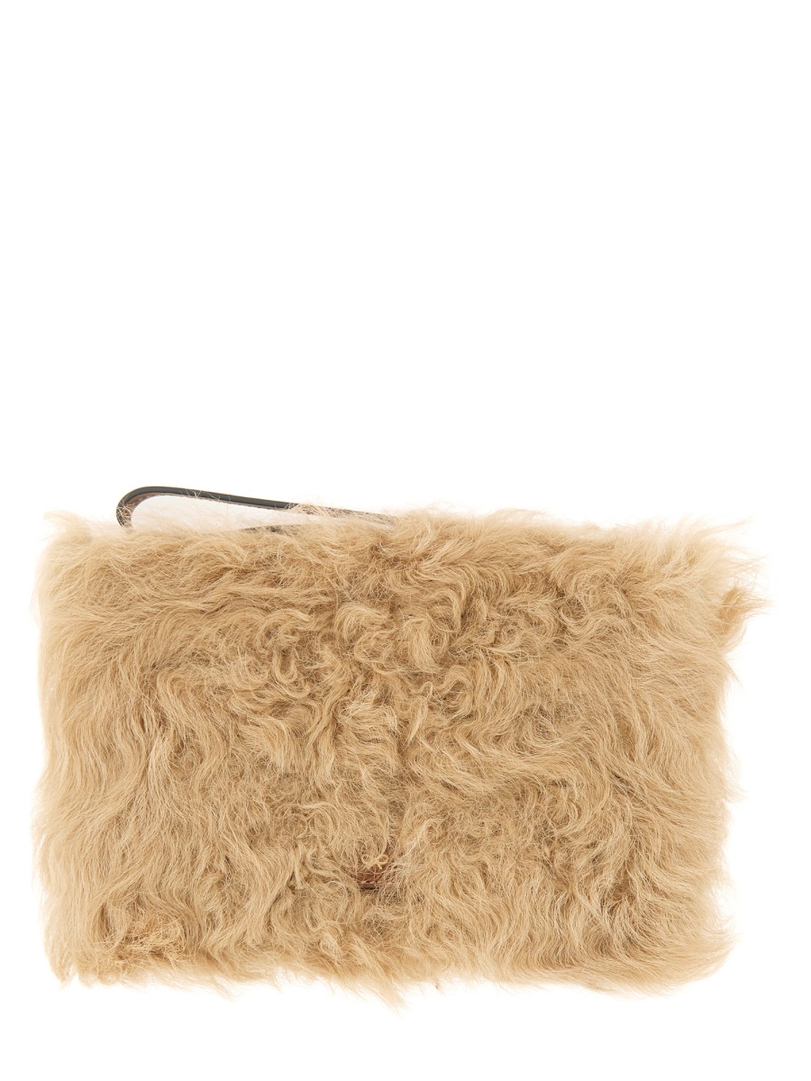 "SHEARLING EYES" CLUTCH BAG 201155TAUPE (ANYA HINDMARCH / クラッチバッグ・ポーチ ) | ANYA HINDMARCH (アニヤ・ハインドマーチ)(1)