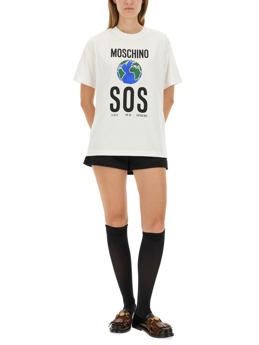 T-SHIRT WITH PRINT 071354411001 (MOSCHINO / Tシャツ・カットソー ) | MOSCHINO (モスキーノ)(1)