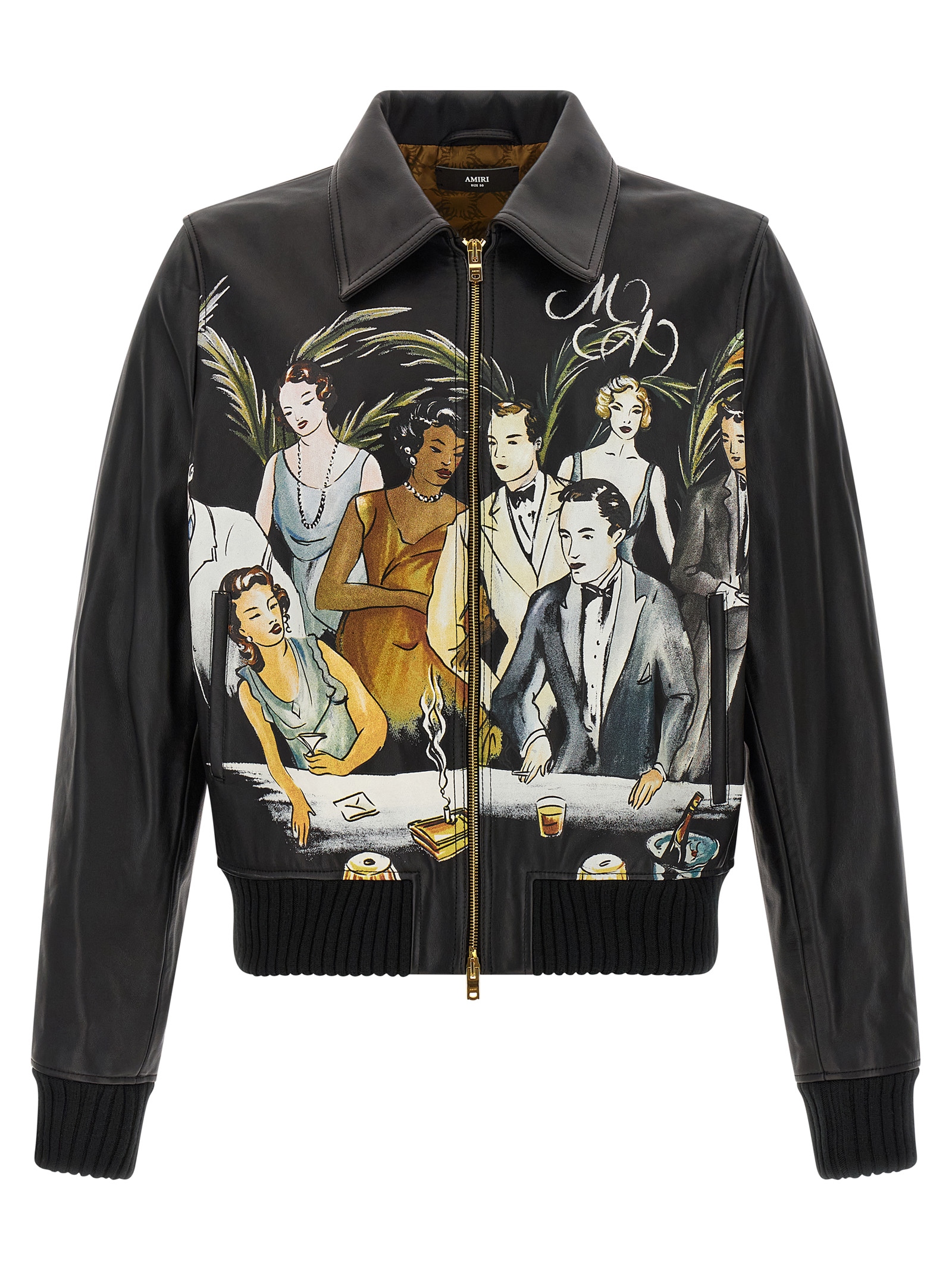 'Bar Scene' bomber jacket AMLTBN1030BLACK (AMIRI / レザー&ファージャケット・コート ) | AMIRI (アミリ)