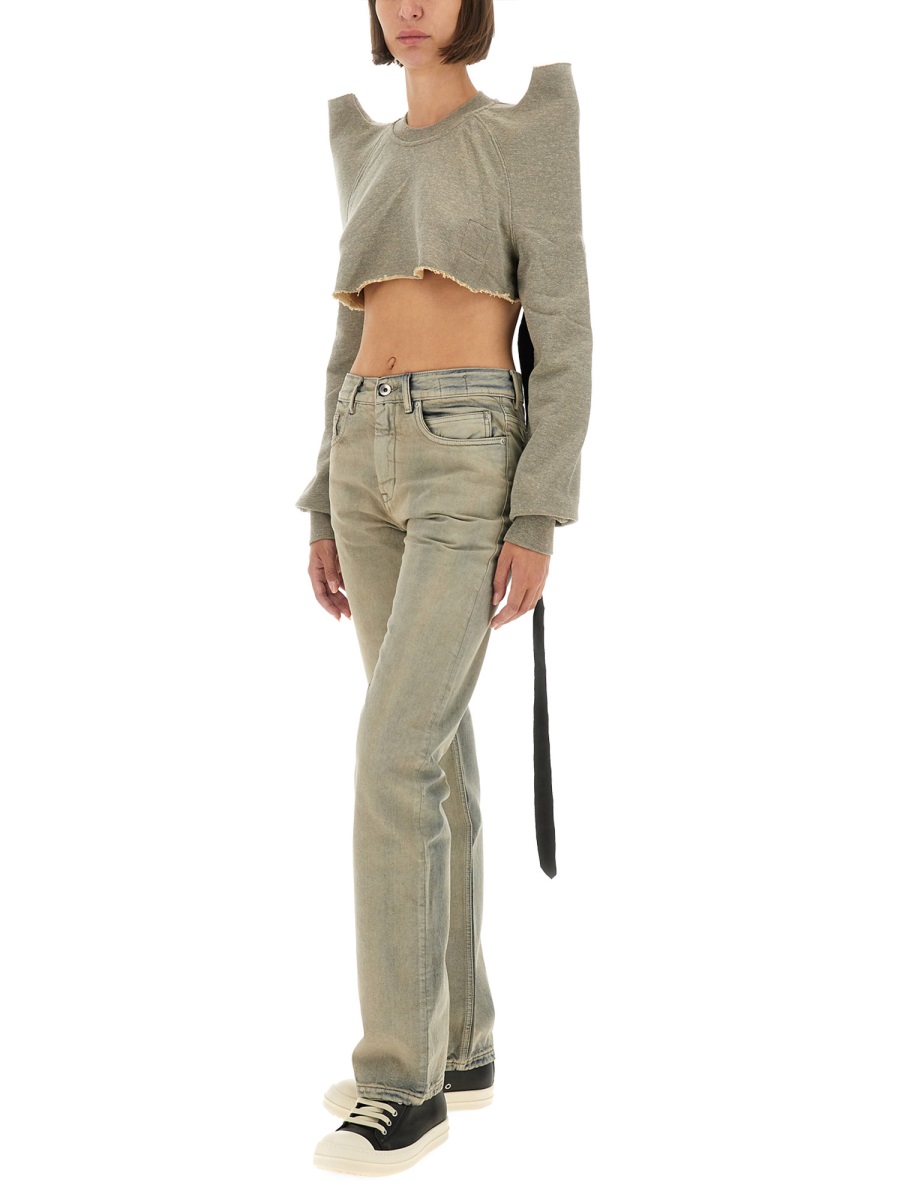 "CROPPED TECSWEAT" SWEATSHIRT DS02E7213FGM178 (Rick Owens DRKSHDW / スウェット・フーディー ) | Rick Owens DRKSHDW (リック オウエンス ダークシャドウ)(1)