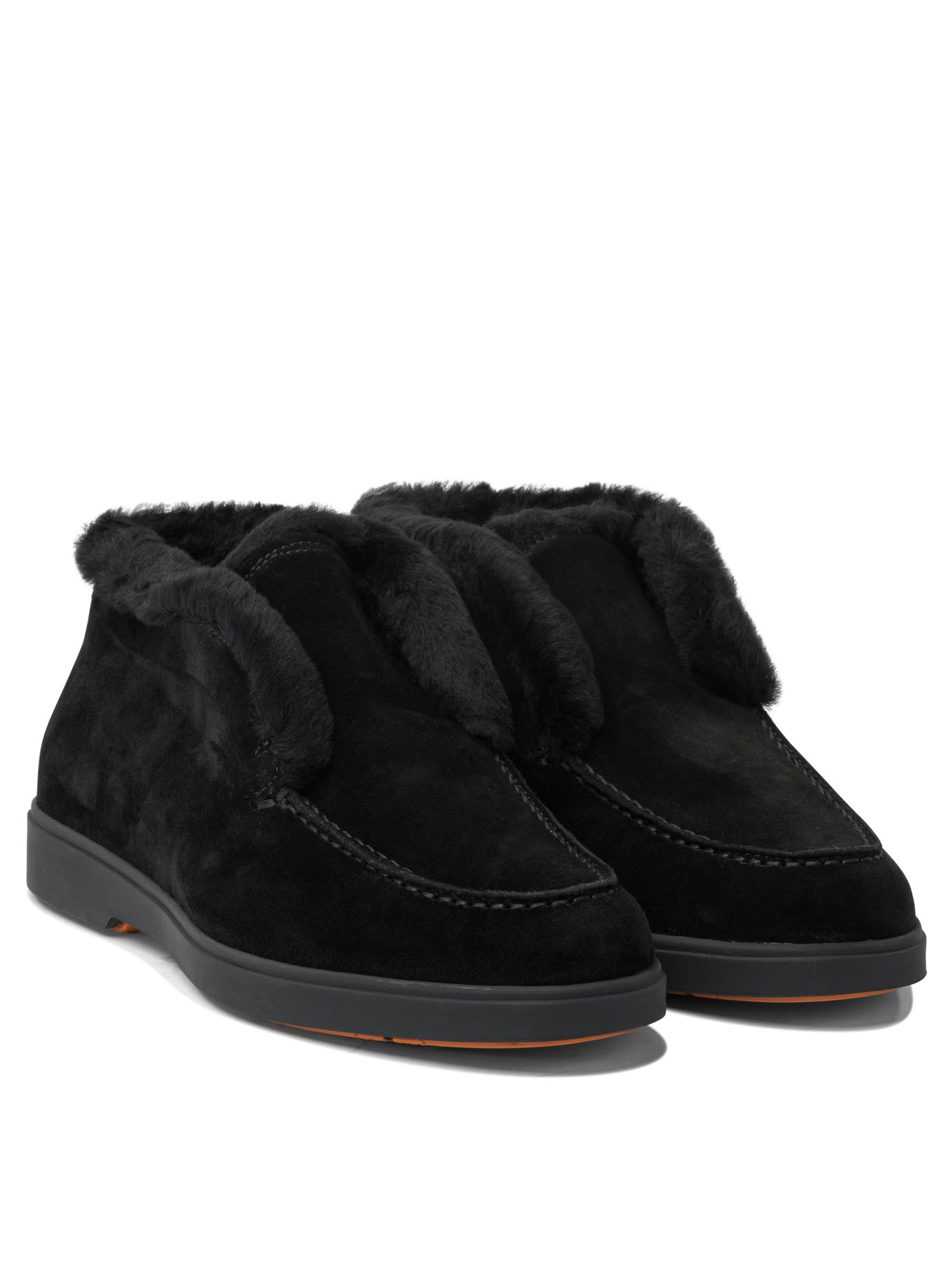 "Desert" ankle boots with fur WUYA58457NERAPFRN01 (Santoni / ブーツ ) | Santoni (サントーニ)(1)