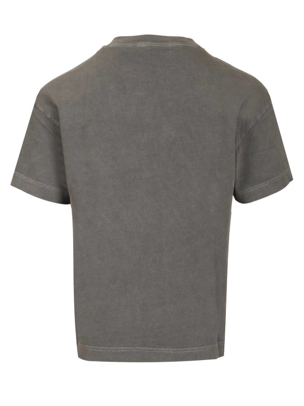 NECK LOGO REG TEE DARK GREY - OFF WHITE PMAA109F25JER0090703 (Palm Angels / Tシャツ・カットソー ) | Palm Angels (パームエンジェルス)(1)