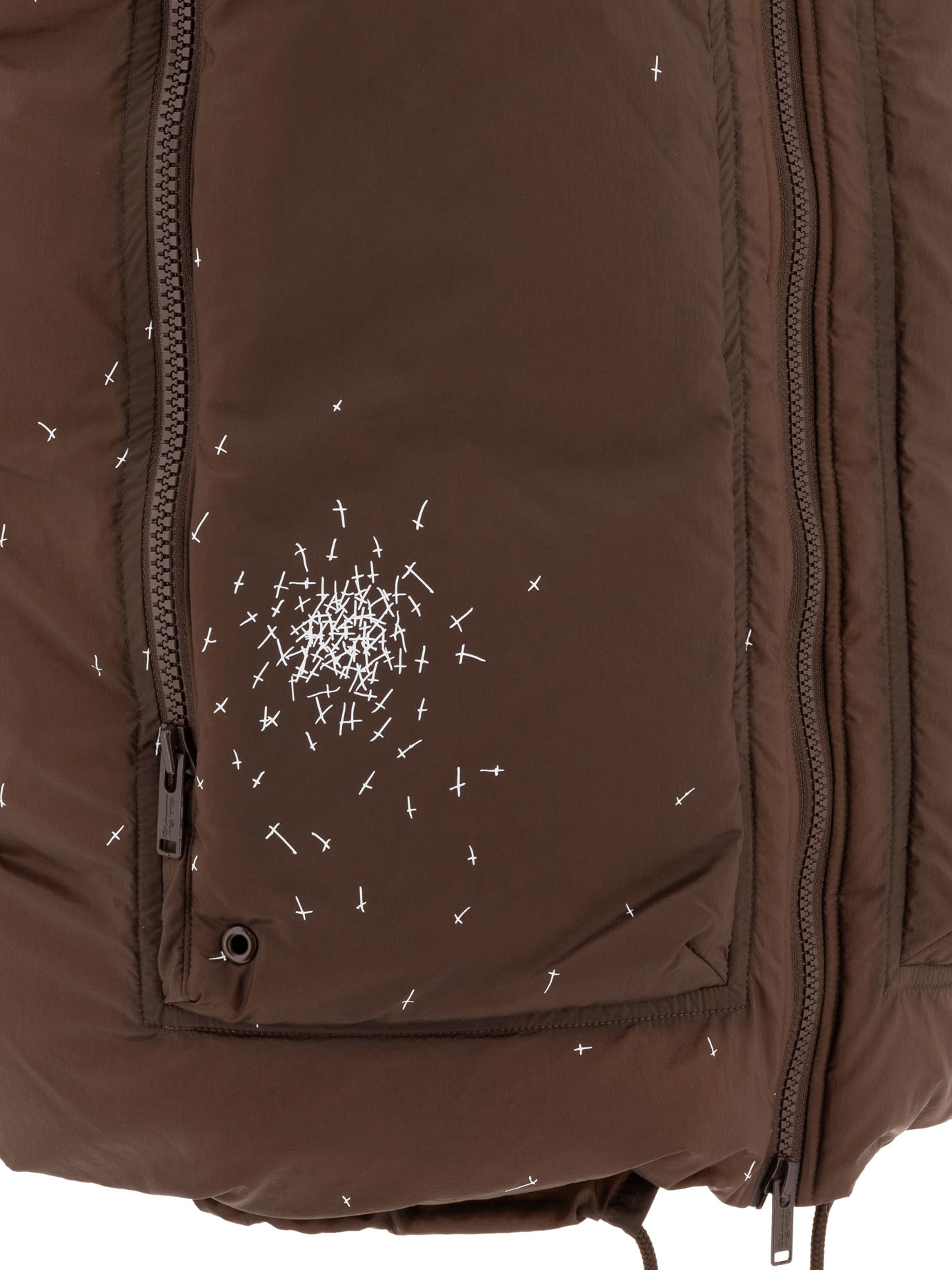 Vest jacket with cross print UC2D4001BROWN (UNDERCOVER / ベスト ) | UNDERCOVER (アンダーカバー)(2)