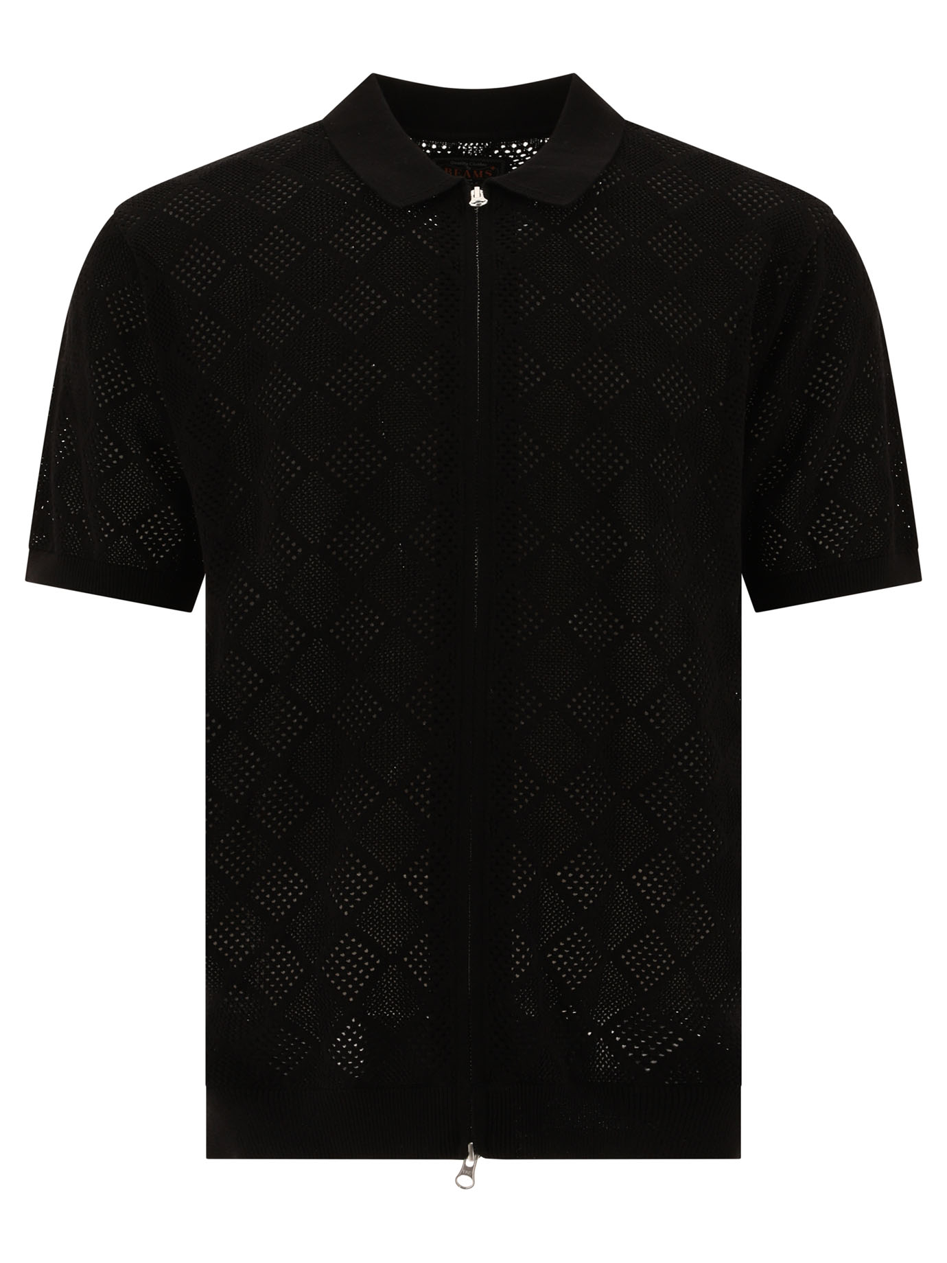 Zip knit mesh polo shirt 3802003515619 (BEAMS+ / ニット・セーター・カーディガン ) | BEAMS+ (ビームスプラス)