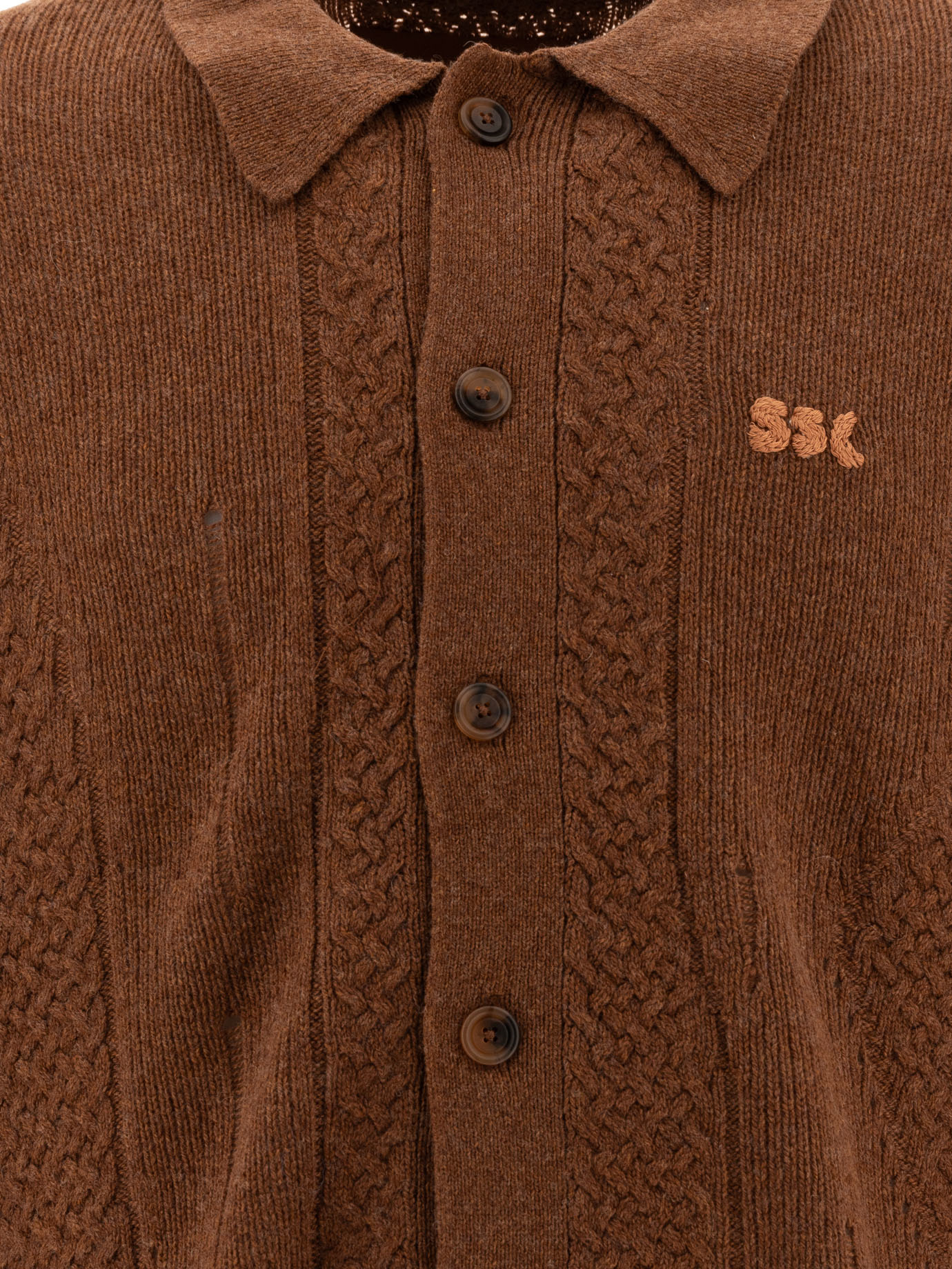 "Broke" cardigan W2000104BROWN (Stockholm (surfboard) Club / ニット・セーター・カーディガン ) | Stockholm (surfboard) Club (ストックホルム サーフボード クラブ)(2)