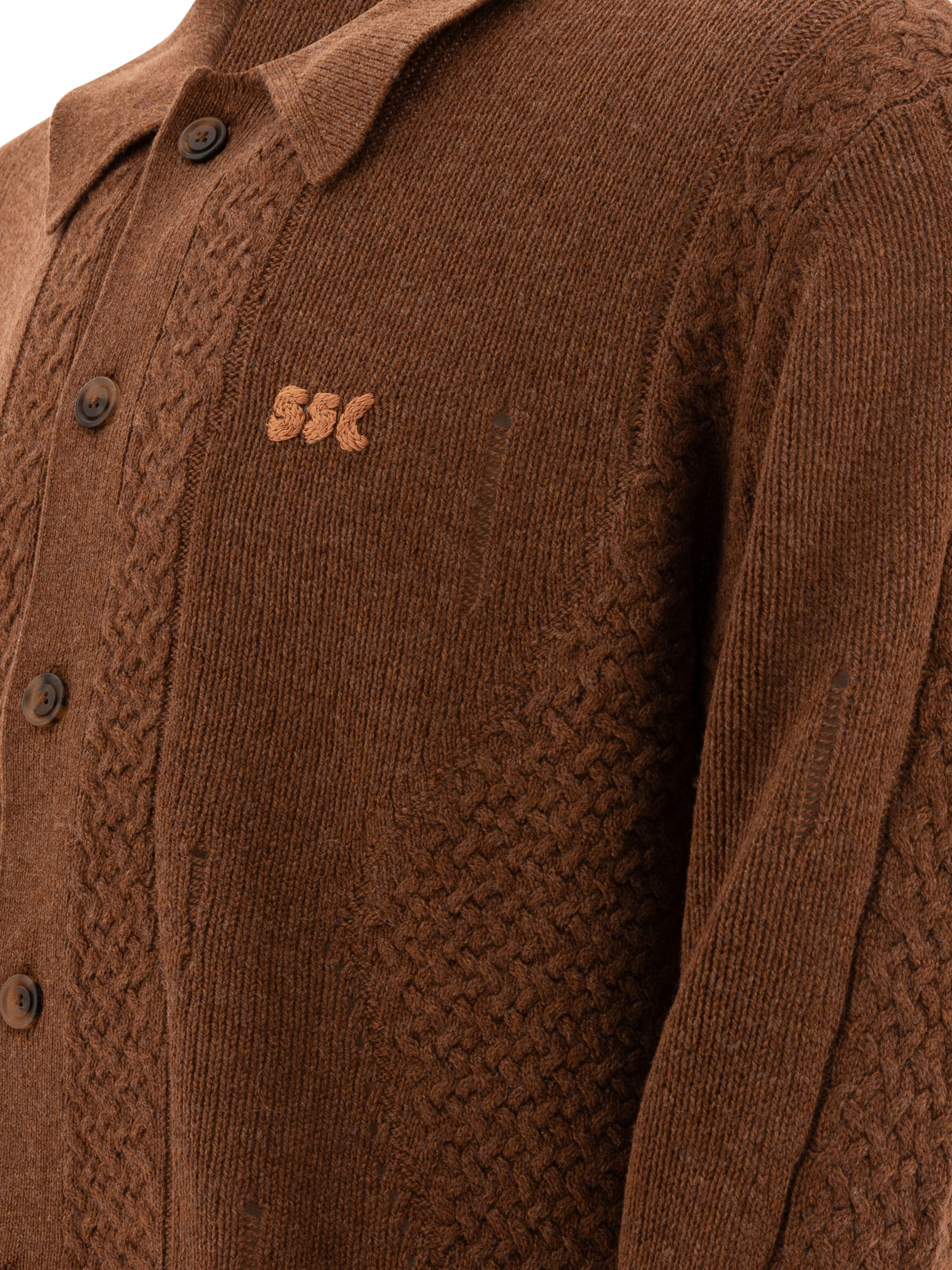 "Broke" cardigan W2000104BROWN (Stockholm (surfboard) Club / ニット・セーター・カーディガン ) | Stockholm (surfboard) Club (ストックホルム サーフボード クラブ)(3)