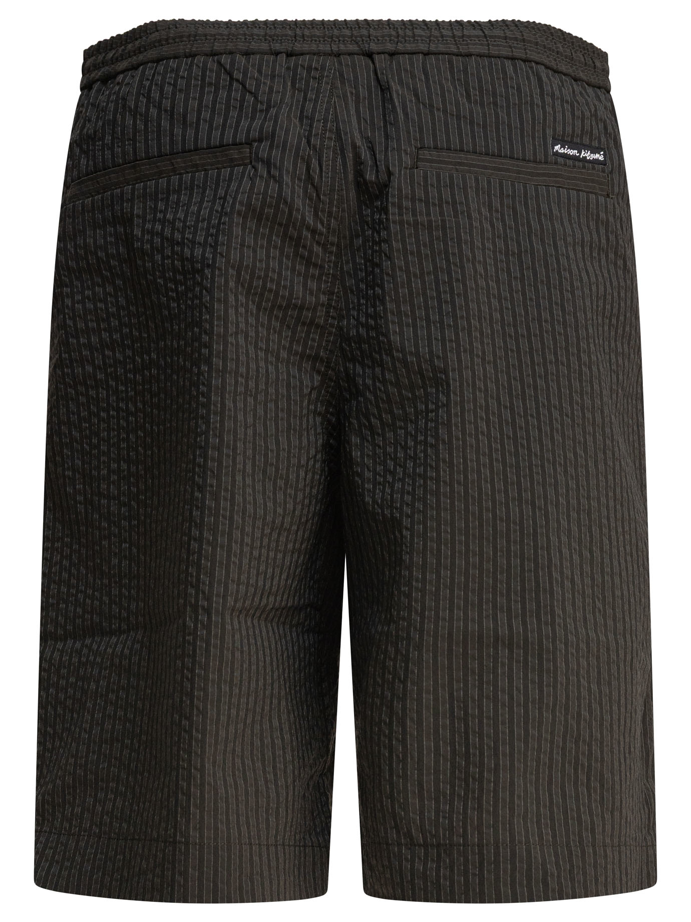 Striped seersucker shorts OM01406WC5032P391 (Maison Kitsuné / ショートパンツ ) | Maison Kitsuné (メゾン キツネ)(1)