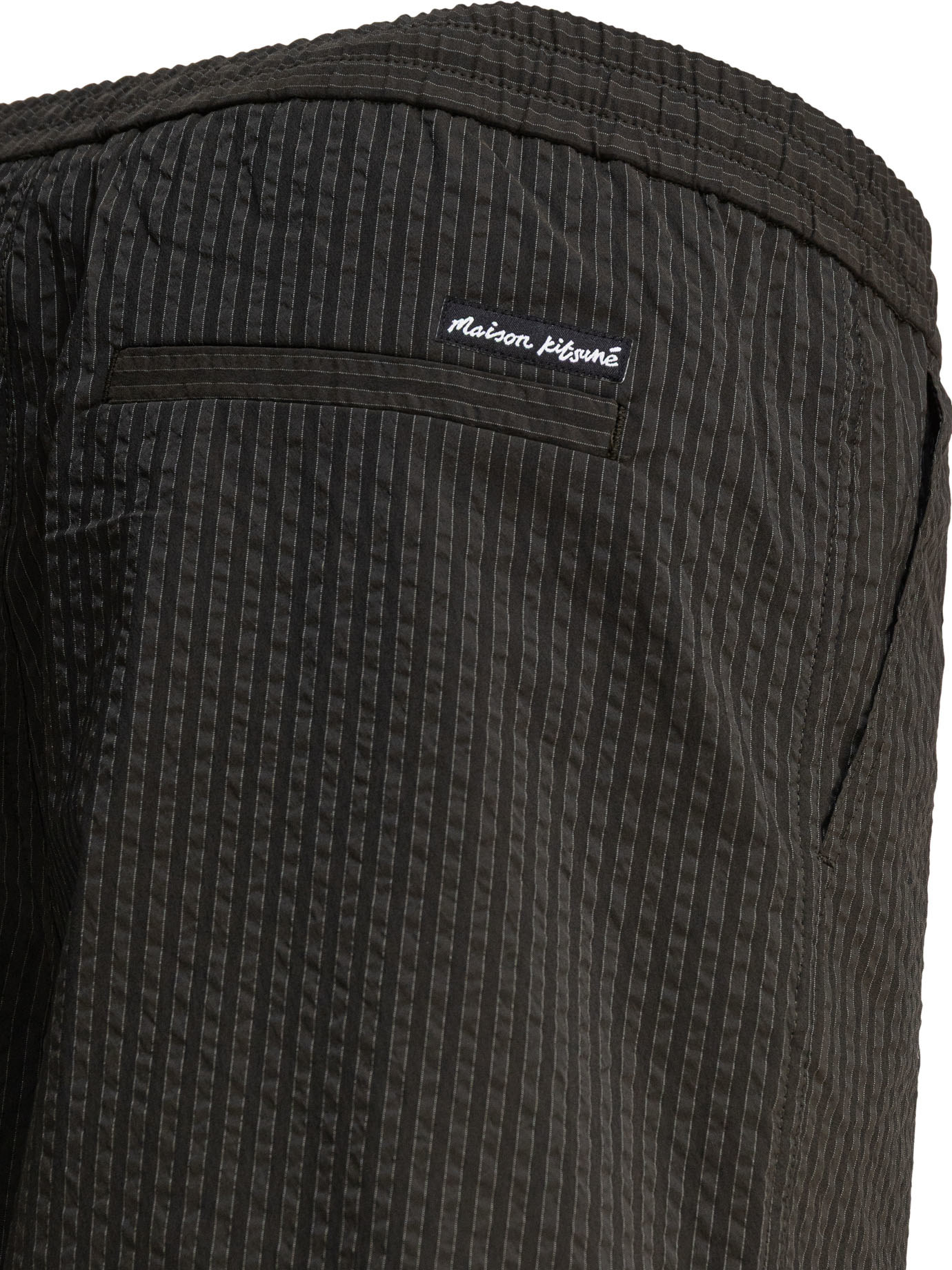 Striped seersucker shorts OM01406WC5032P391 (Maison Kitsuné / ショートパンツ ) | Maison Kitsuné (メゾン キツネ)(3)