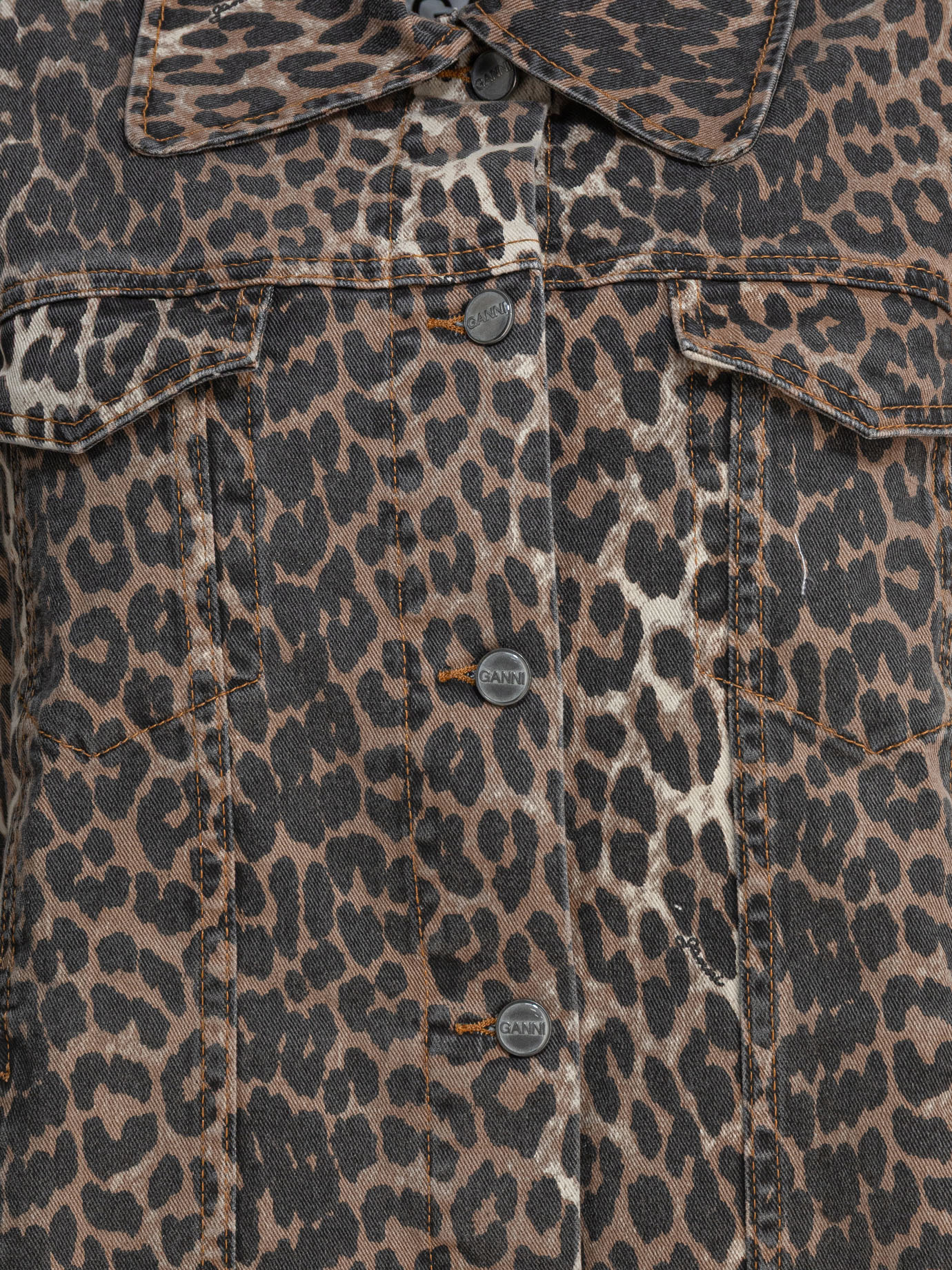 Leopard denim jacket J1581943 (GANNI / カジュアルジャケット ) | GANNI (ガニー)(2)