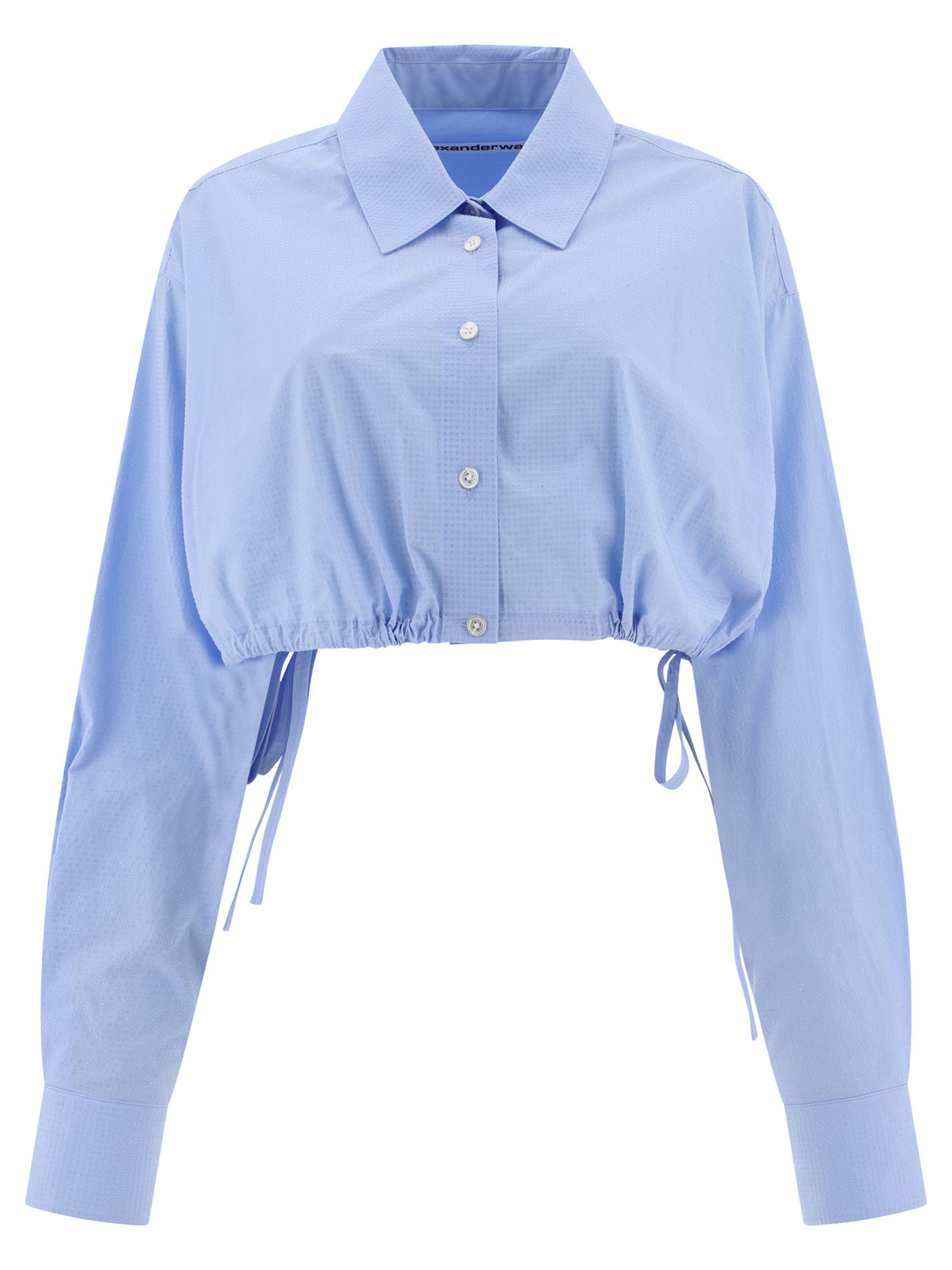 Cropped drawstring shirt with crystal hotfix 1WC3241933423 (alexanderwang / シャツ・ブラウス ) | alexanderwang (アレキサンダーワン)