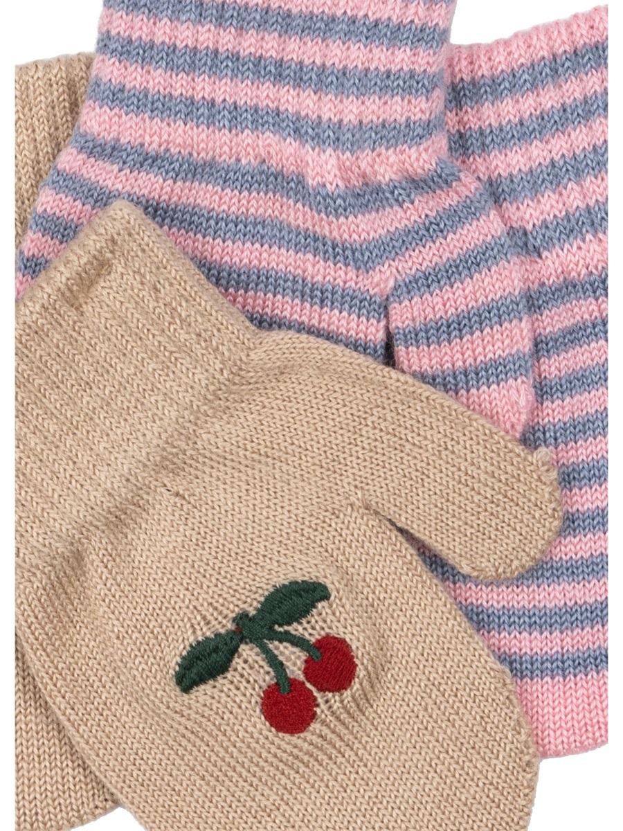 SET 2 PAIRS OF GLOVES KS103431KCHERRYSTRIPE (konges sløjd / グローブ ) | konges sløjd (コンゲススロイド)(1)