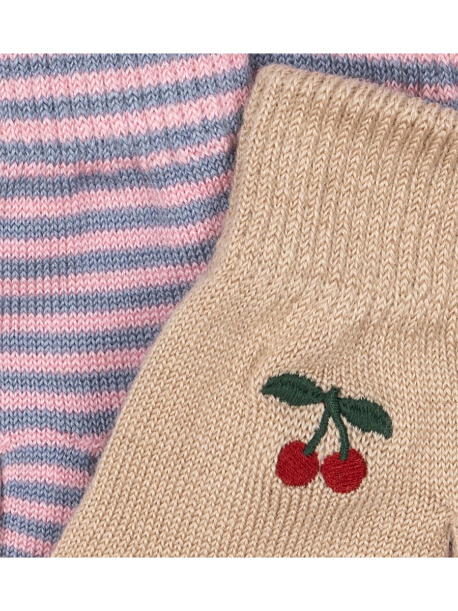 SET 2 PAIRS OF GLOVES KS103430KCHERRYSTRIPE (konges sløjd / グローブ ) | konges sløjd (コンゲススロイド)(1)