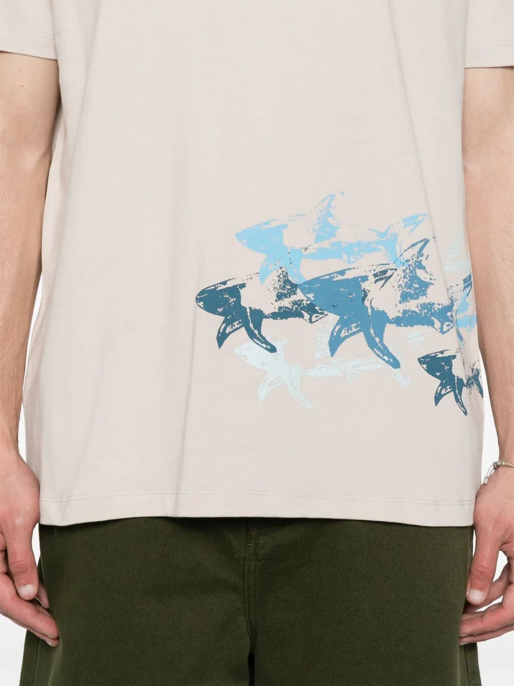 COTTON JERSEY T-SHIRT WITH DISTRESSED SHARKS PRINT 25411040348 (PAUL & SHARK / Tシャツ・カットソー ) | PAUL & SHARK (ポールアンドシャーク)(3)