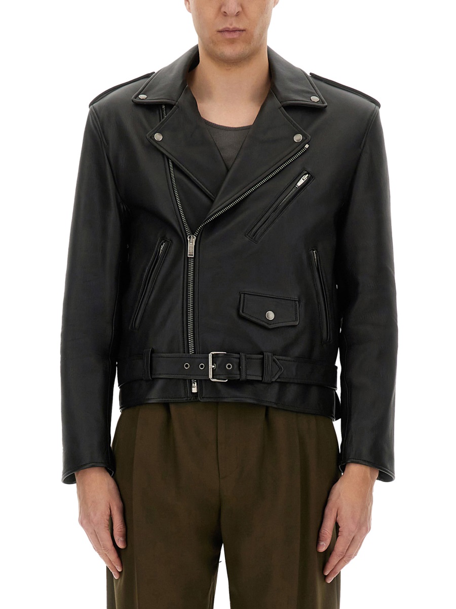 LEATHER BIKER JACKET 822089YCOQ21000 (Saint Laurent / レザー&ファージャケット・コート ) | Saint Laurent (サンローラン)