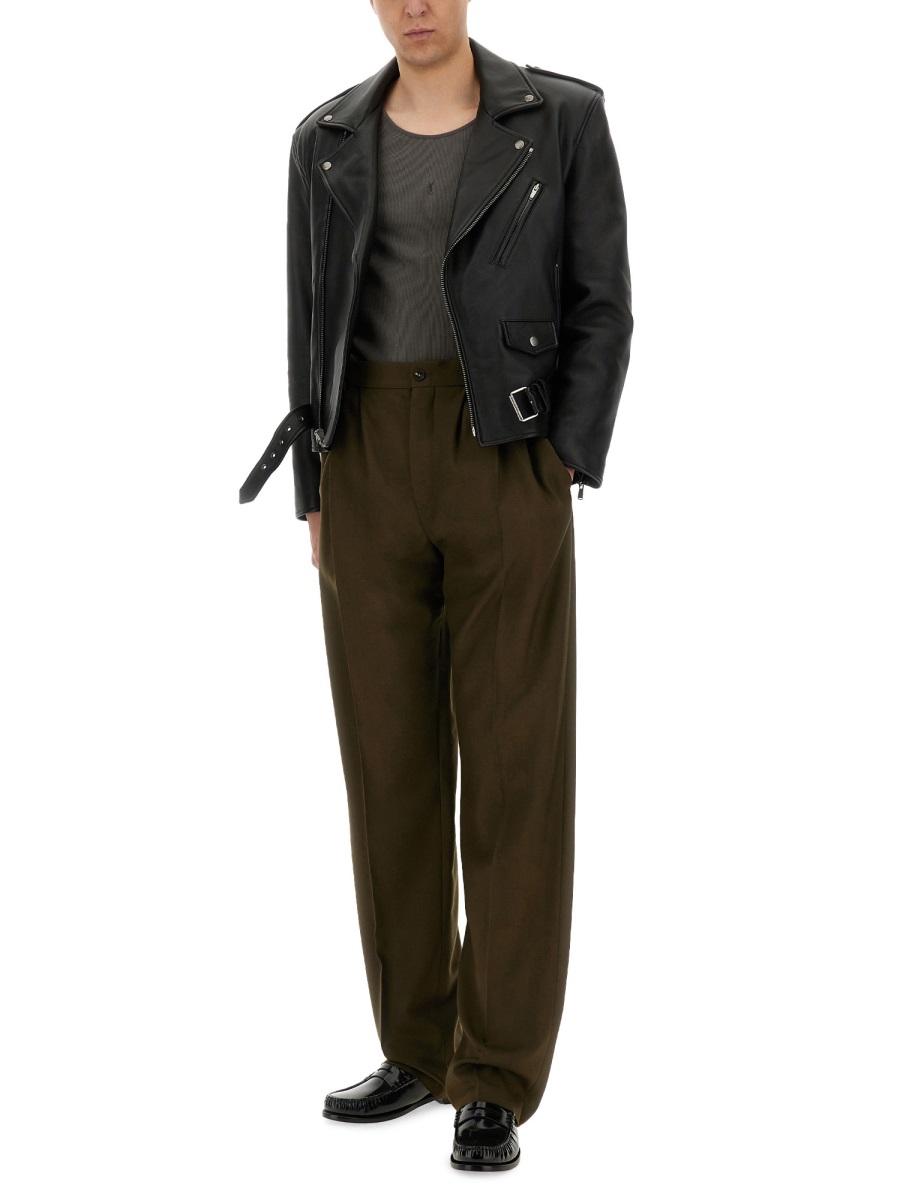 LEATHER BIKER JACKET 822089YCOQ21000 (Saint Laurent / レザー&ファージャケット・コート ) | Saint Laurent (サンローラン)(1)