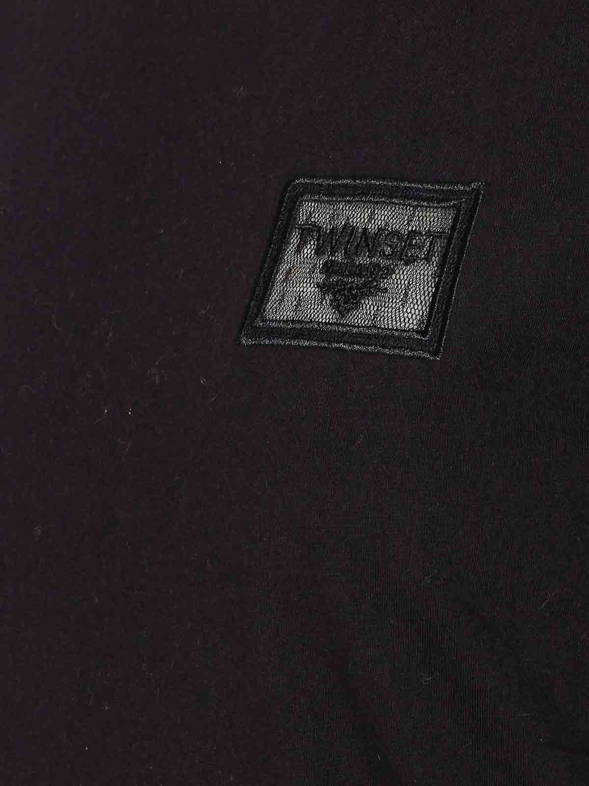 Black T-Shirt 252TP205100006 (TWINSET / Tシャツ・カットソー ) | TWINSET (ツインセット)(2)