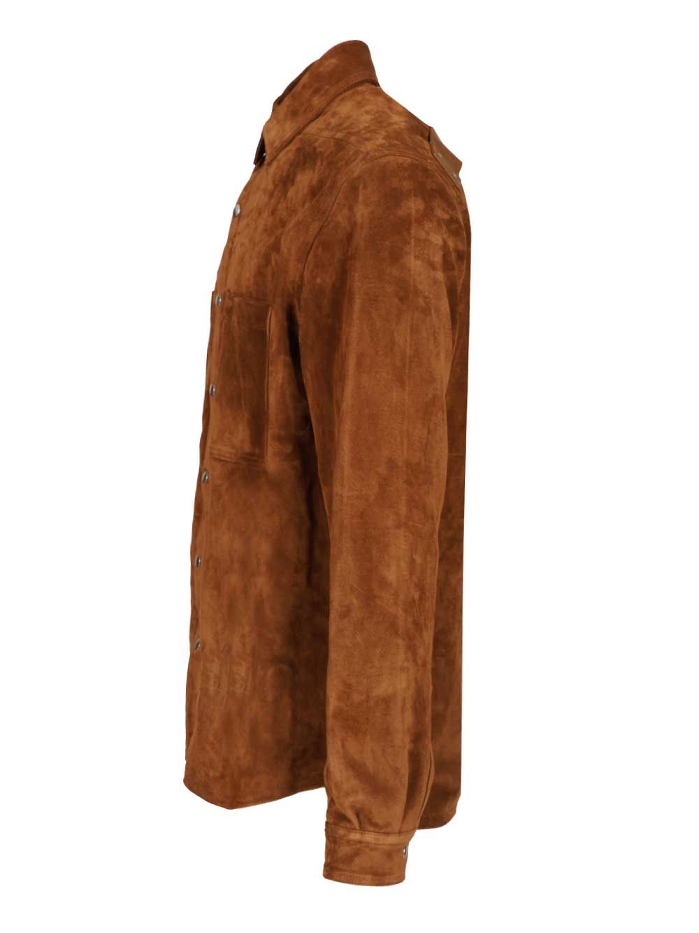 Suede overshirt RU02E1744LCS134 (Rick Owens / カジュアルジャケット ) | Rick Owens (リック オウエンス)(2)