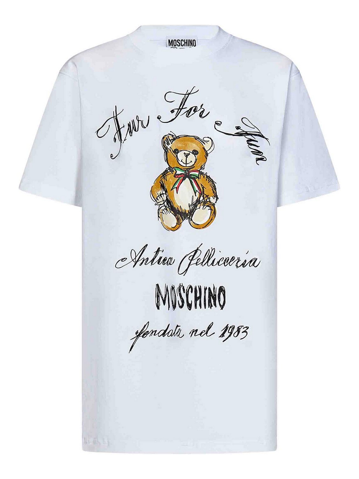 White Oversized T-Shirt 071054411001 (MOSCHINO / Tシャツ・カットソー ) | MOSCHINO (モスキーノ)