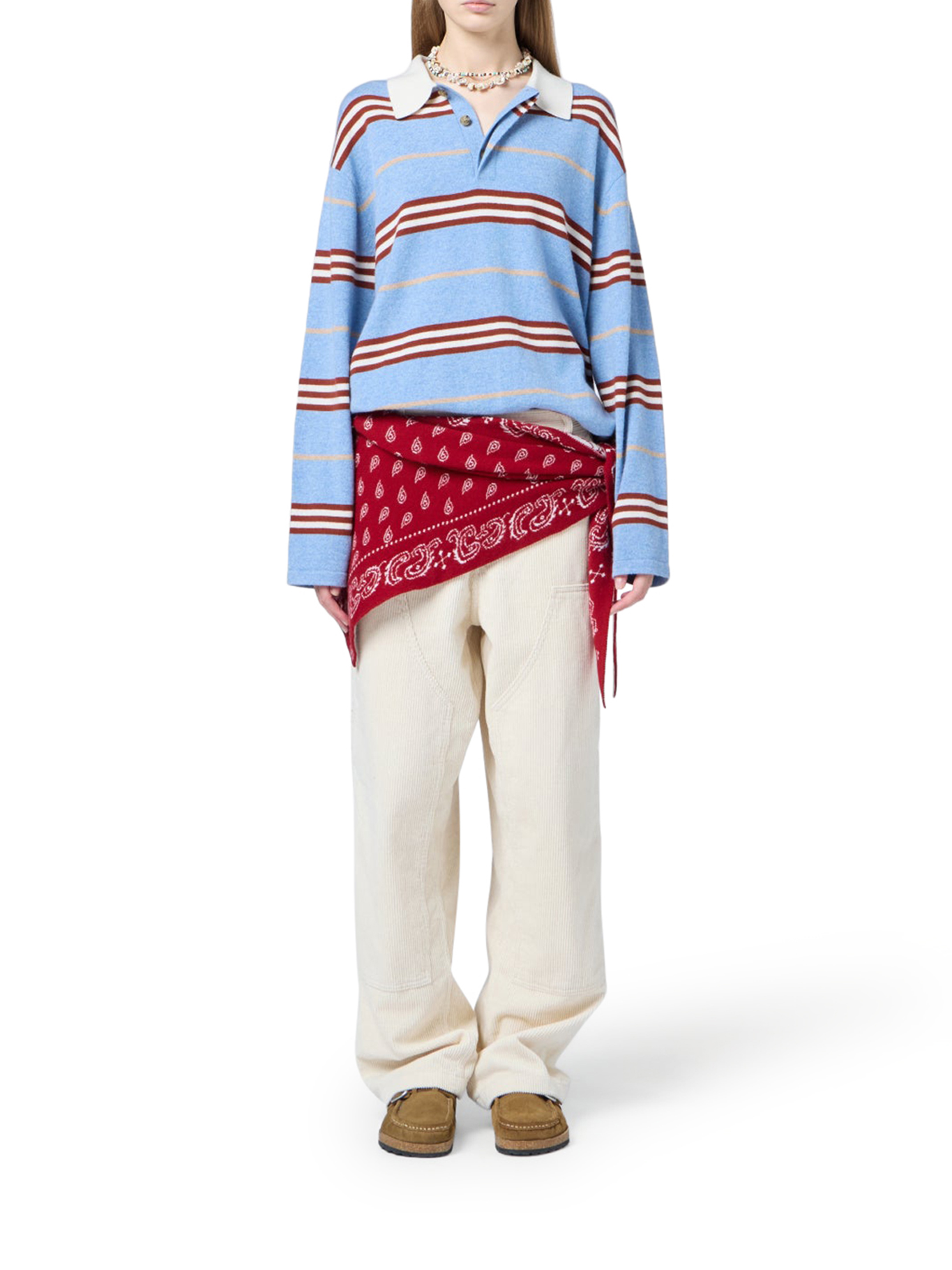 STRIPED POLO U32010JMHRBCO (GUEST IN RESIDENCE / ポロシャツ ) | GUEST IN RESIDENCE (ゲスト イン レジデンス)(1)