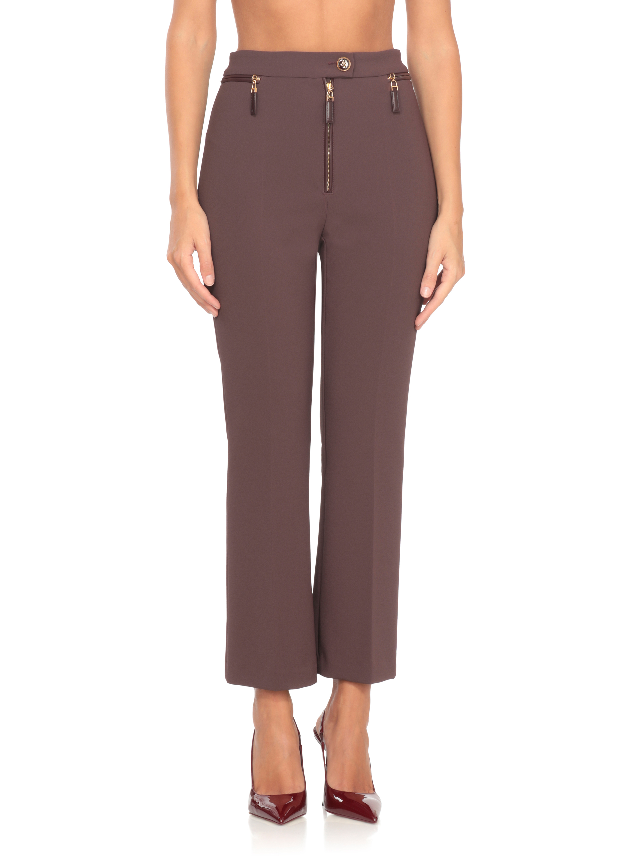 Elisabetta Franchi Trousers Bordeaux PA10856E2EA4 (Elisabetta Franchi / パンツ ) | Elisabetta Franchi (エリザベッタ フランキ)(1)
