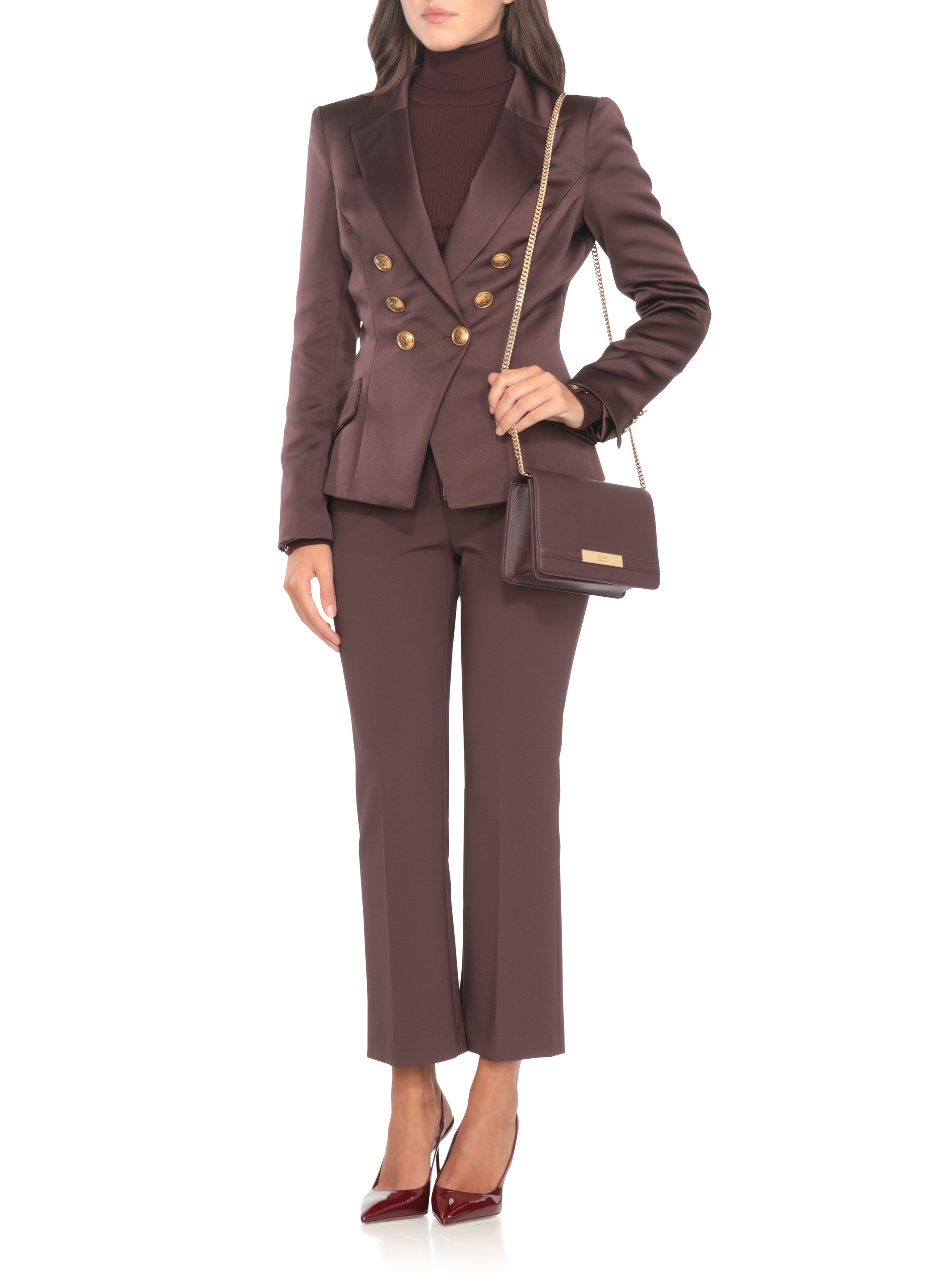 Elisabetta Franchi Trousers Bordeaux PA10856E2EA4 (Elisabetta Franchi / パンツ ) | Elisabetta Franchi (エリザベッタ フランキ)(4)