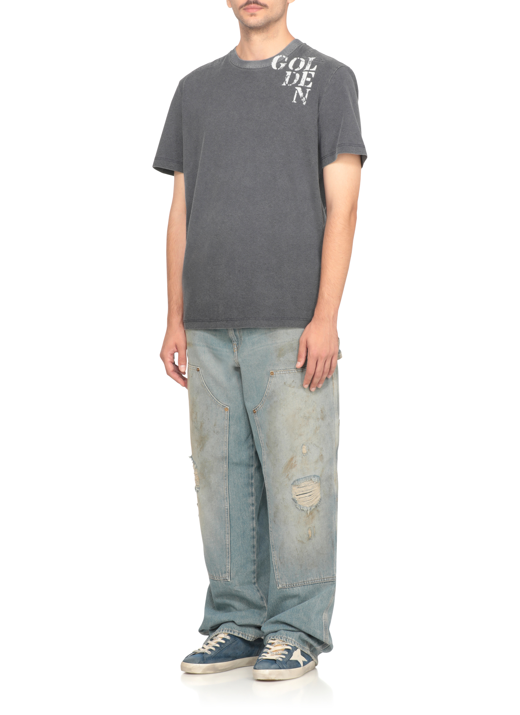 Golden Goose T-shirts and Polos Blue GMP01220P00213650100JOURNEYMS (Golden Goose / Tシャツ・カットソー ) | Golden Goose (ゴールデングース)(1)
