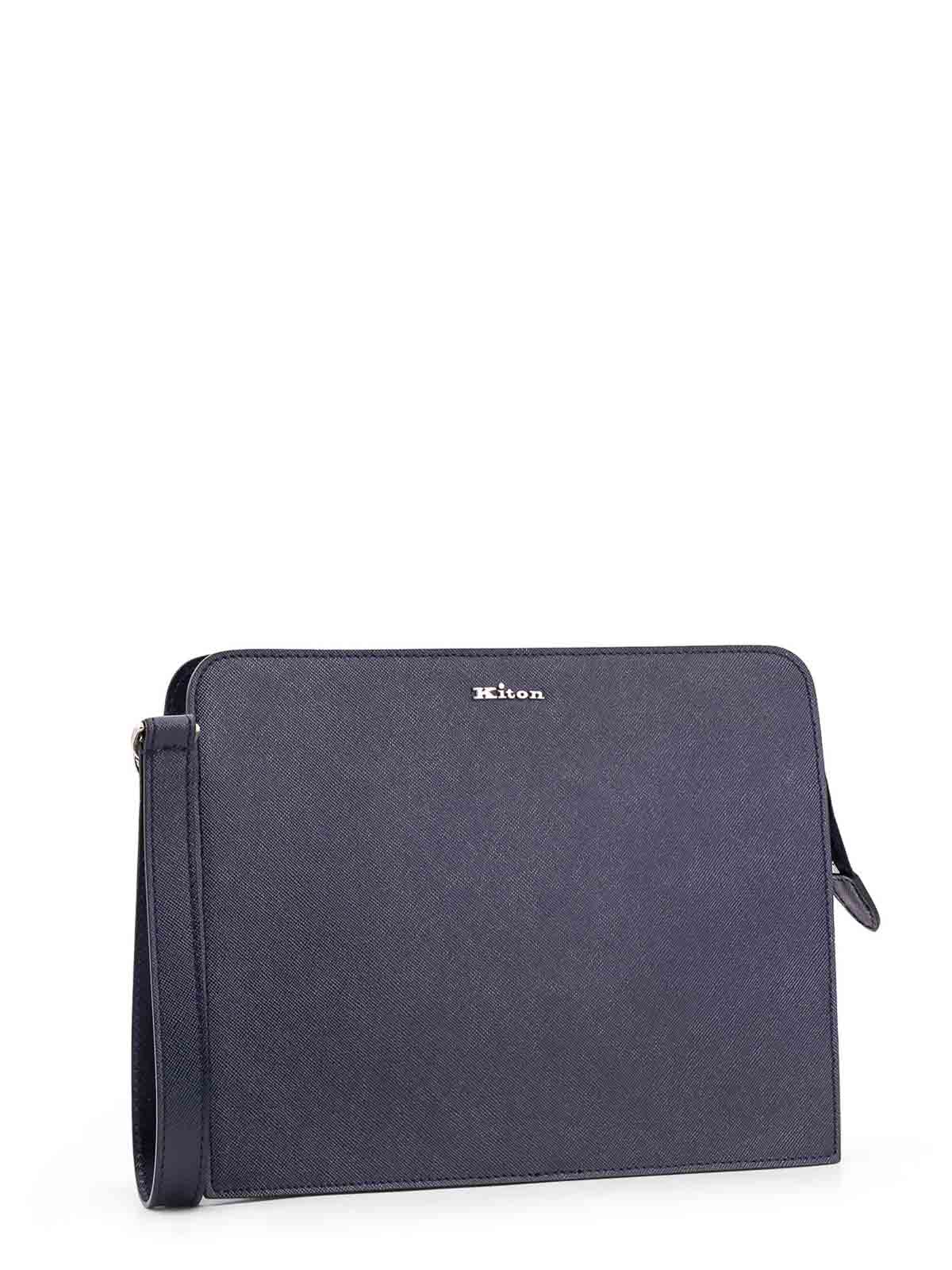Leather clutch bags UBA0010N0126902BLU (Kiton / クラッチバッグ・ポーチ ) | Kiton (キートン)(2)