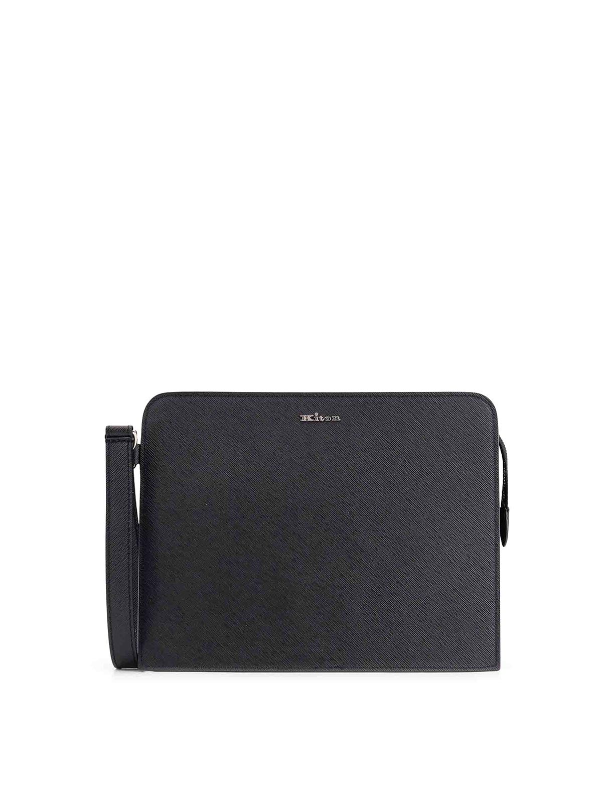 Leather clutch bags UBA0010N0126901NERO (Kiton / クラッチバッグ・ポーチ ) | Kiton (キートン)