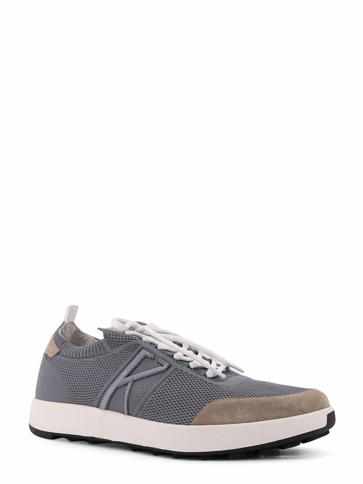 Low-top sneakers in mesh with suede profiles USSA031N0121716GRIGIOTORTORA (Kiton / スニーカー ) | Kiton (キートン)(1)