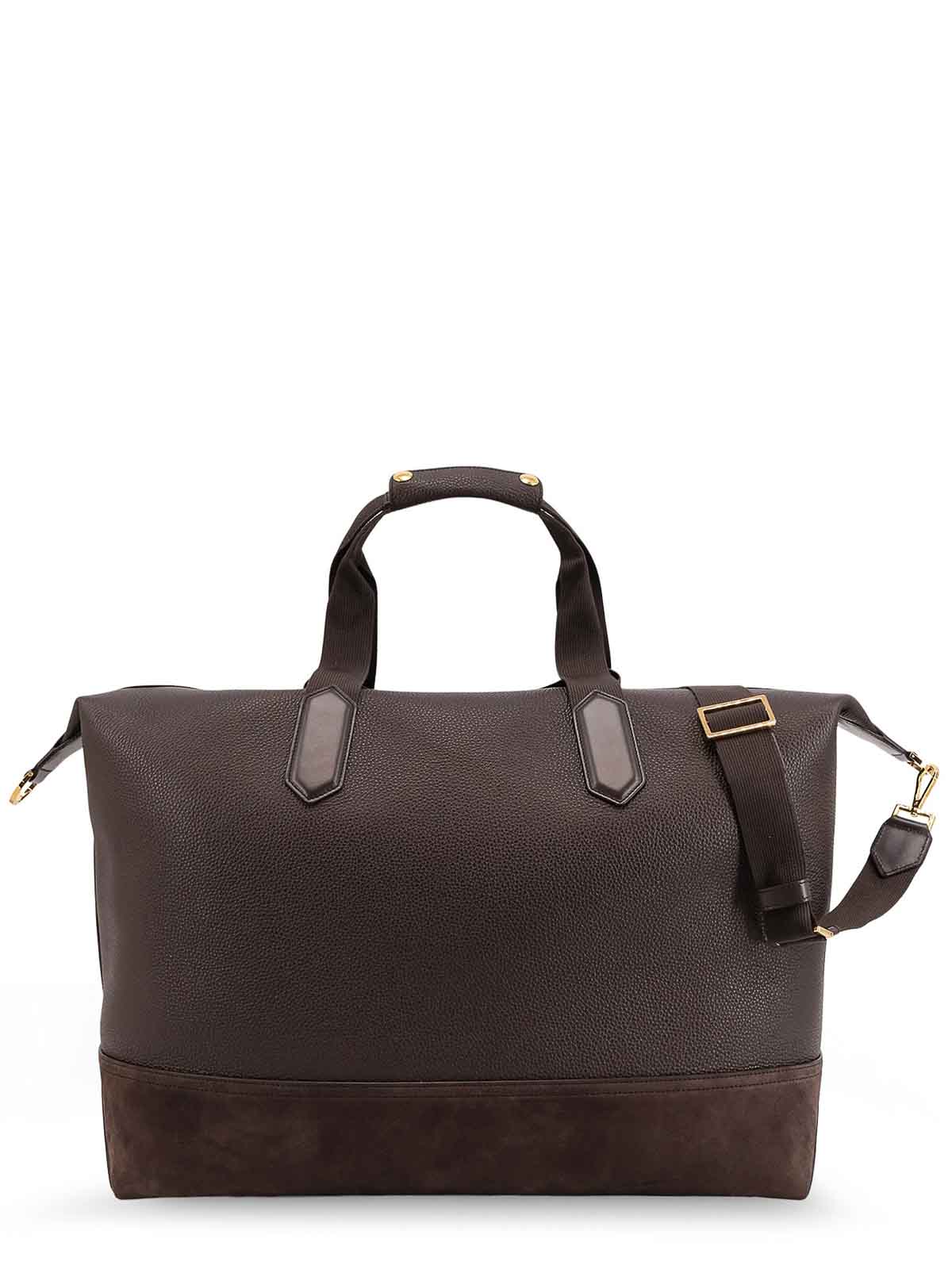 Leather travel bag with suede inserts H0529LCL325G1B051 (TOM FORD / ハンドバッグ・ショルダーバッグ ) | TOM FORD (トムフォード)(1)