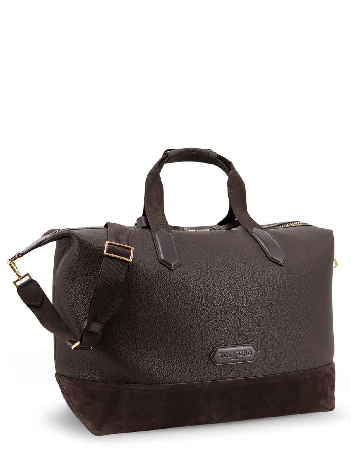Leather travel bag with suede inserts H0529LCL325G1B051 (TOM FORD / ハンドバッグ・ショルダーバッグ ) | TOM FORD (トムフォード)(2)