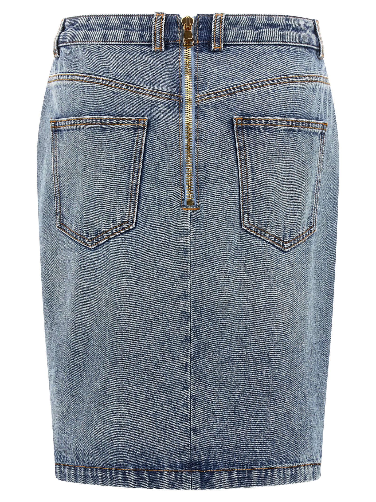 Denim skirt FF0LC267DF976AW (Balmain / スカート ) | Balmain (バルマン)(1)