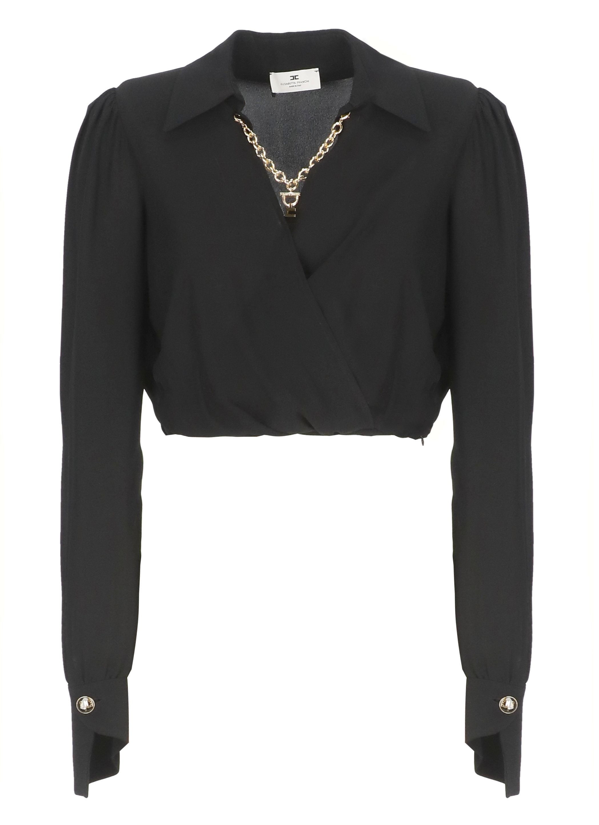 Elisabetta Franchi Shirts Black CAT0256E2110 (Elisabetta Franchi / シャツ・ブラウス ) | Elisabetta Franchi (エリザベッタ フランキ)