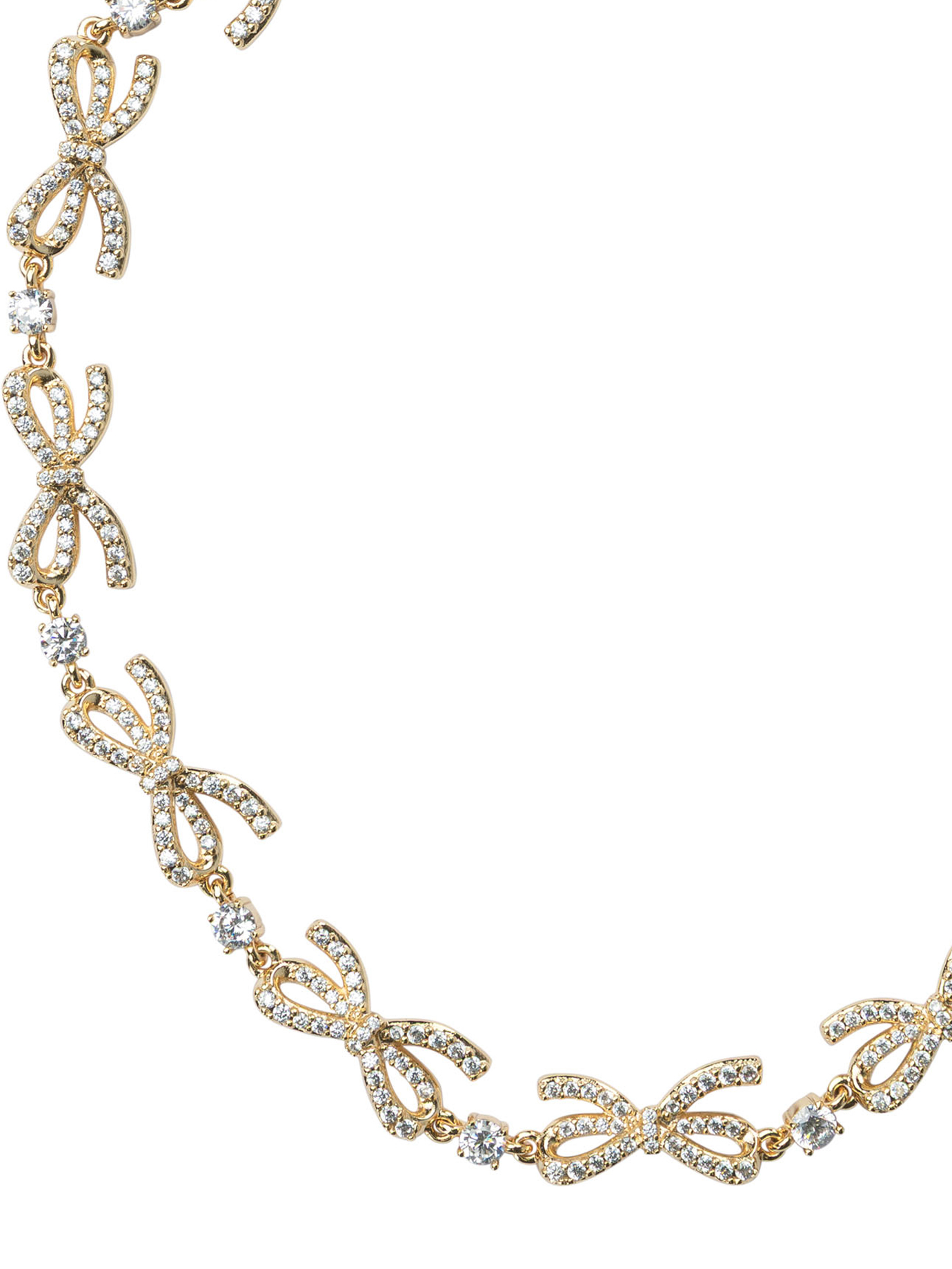 Necklace with embellished bows and crystals AW25621NGDGOLD (self-portrait / ネックレス ) | self-portrait (セルフ・ポートレイト)(1)